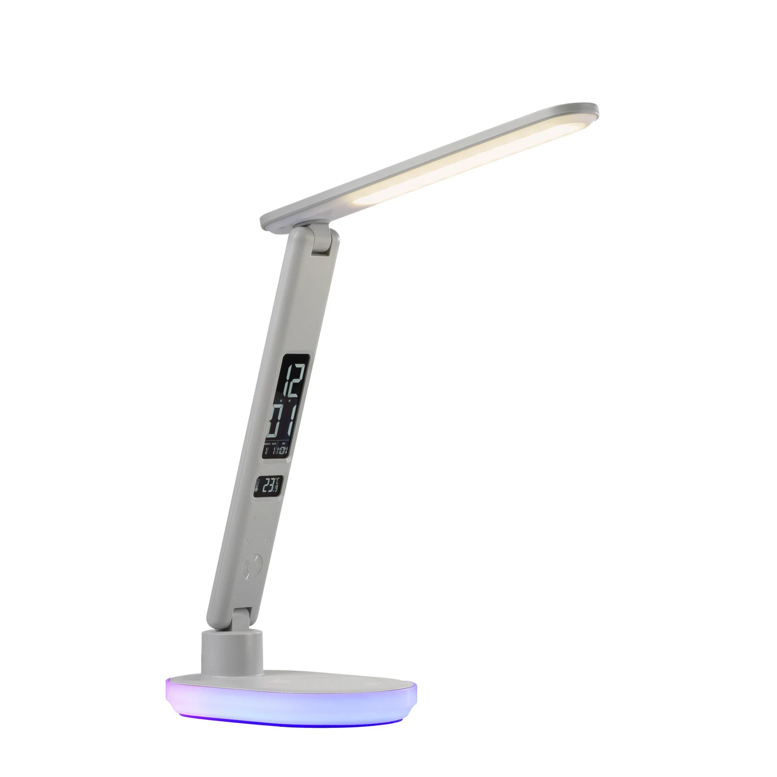 JUST LIGHT. Lampe de table LED Tina, ABS, CCT, RVB, blanc
