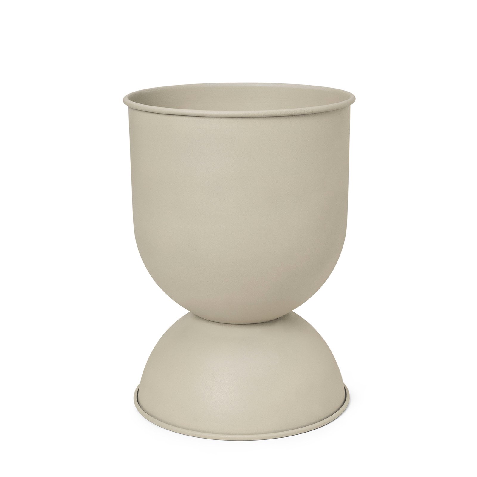 ferm LIVING Vaso da fiori a clessidra, beige, Ø 50 cm, reversibile