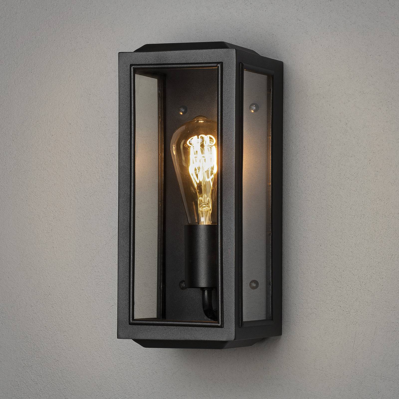 Levně Venkovní nástěnné světlo Carpi, černá 12,5 x 30 cm