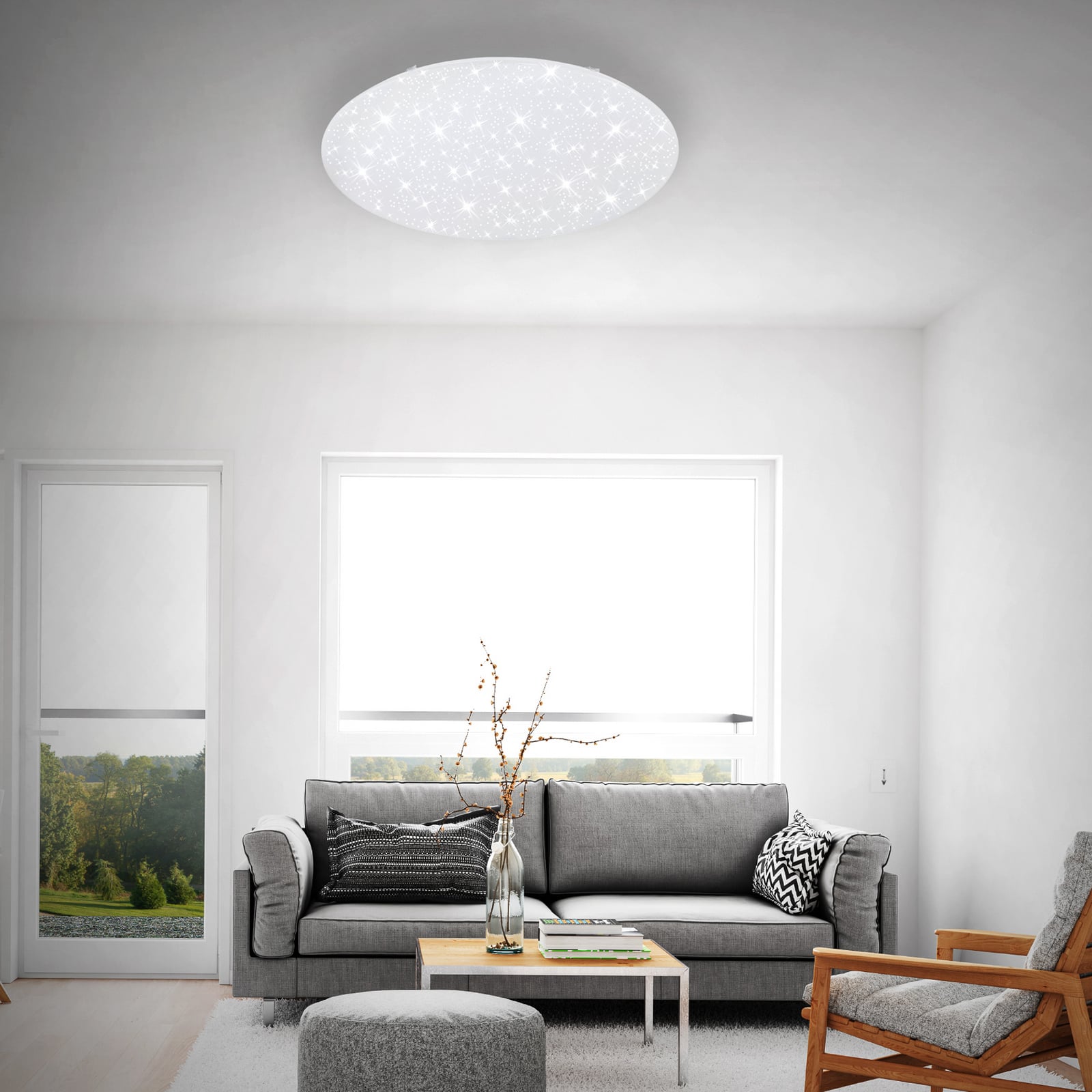 LED-Deckenleuchte Verb, weiß, Ø 75,5 cm, CCT, Fernbedienung