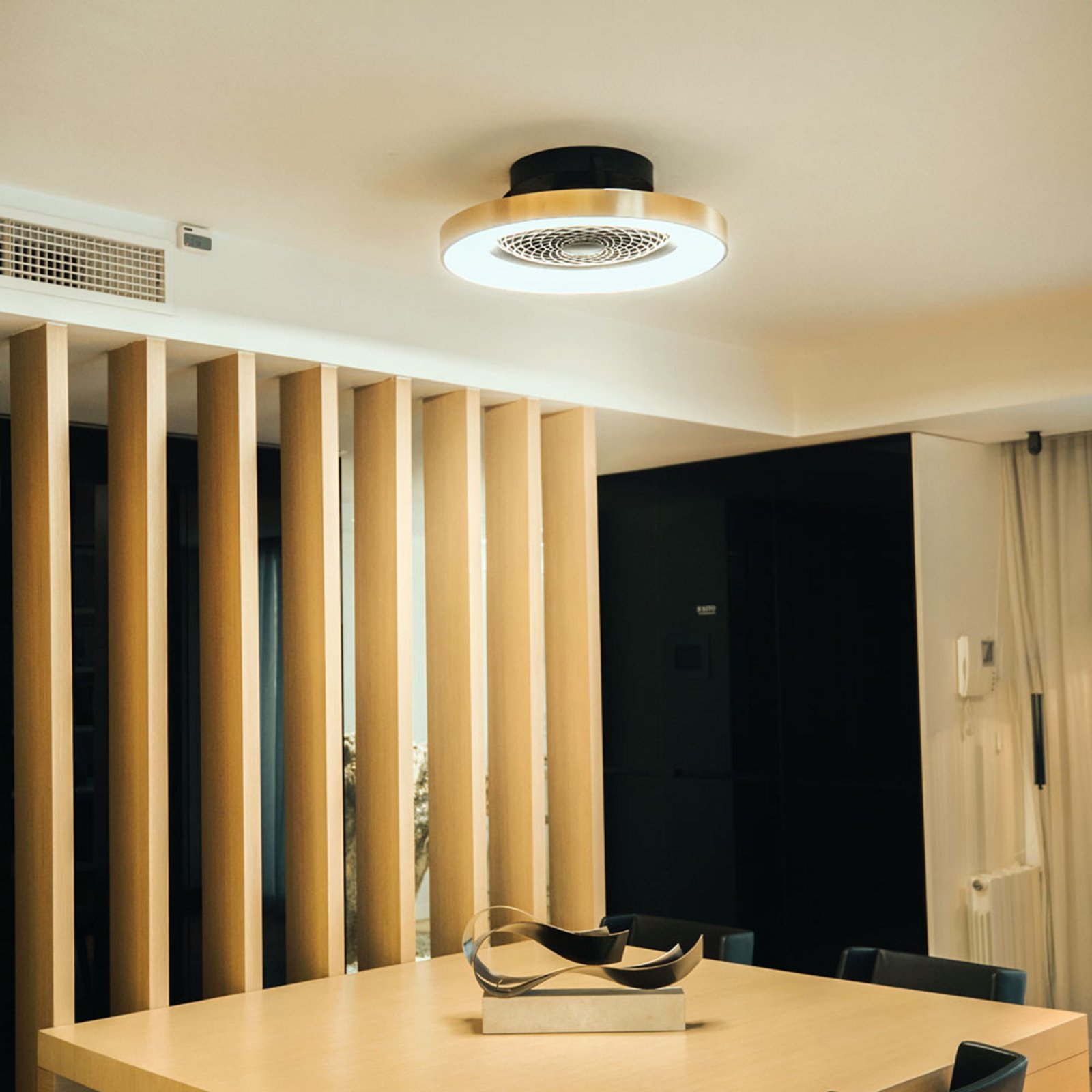 Smart LED ceiling fan Tibet, DC, quiet, Ø 65 cm