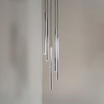 Hängeleuchte Sopel Lux, 5-flammig, rund, schwarz/silber, G9