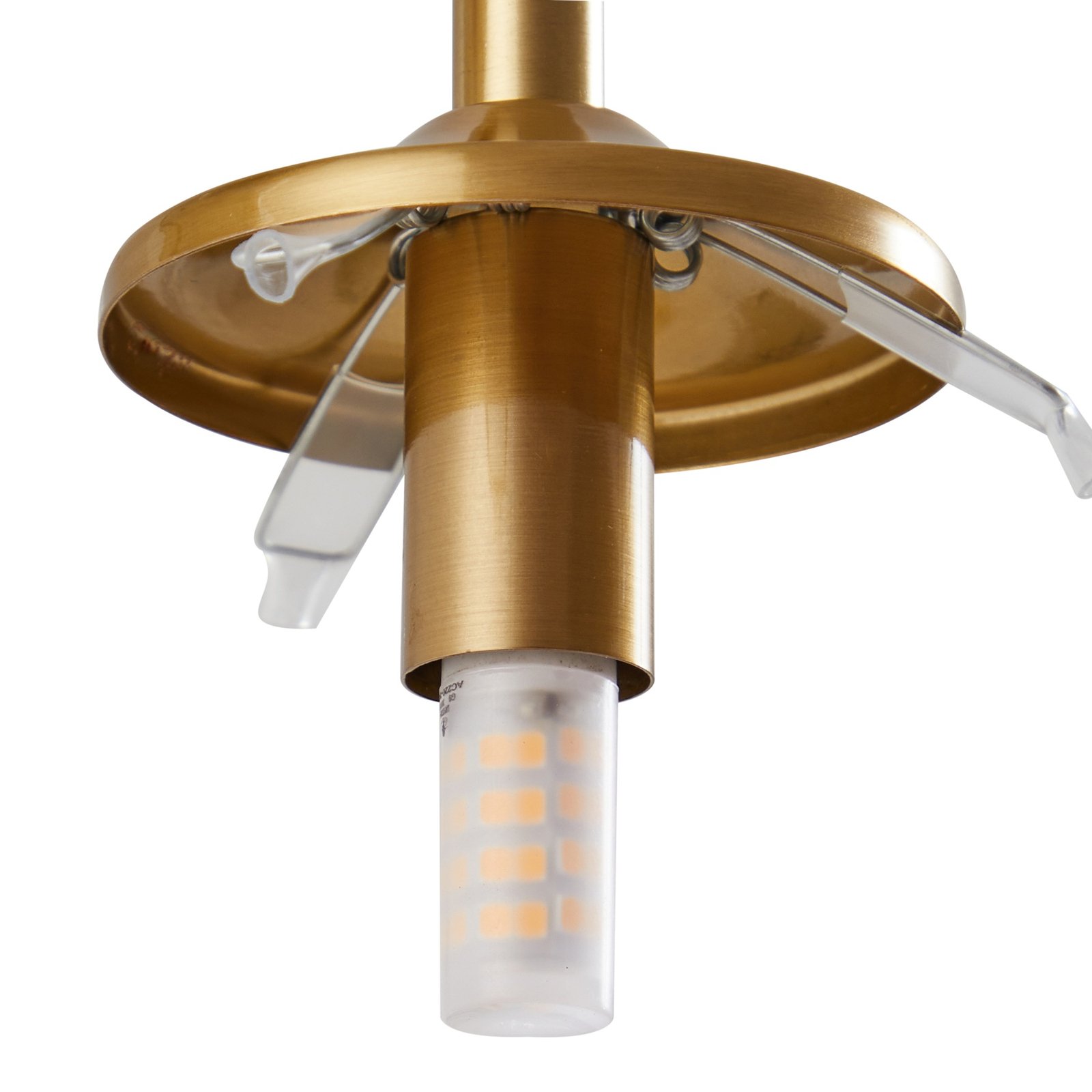 Piatra Cluster Pendelleuchte Cognac/Messing - Lindby