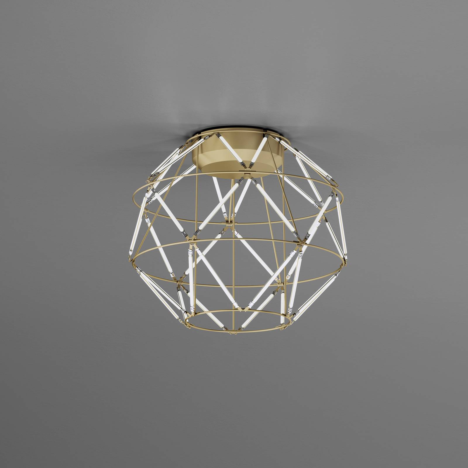 Lampa sufitowa LED Euclide, kolor złoty, metal, szerokość 35 cm