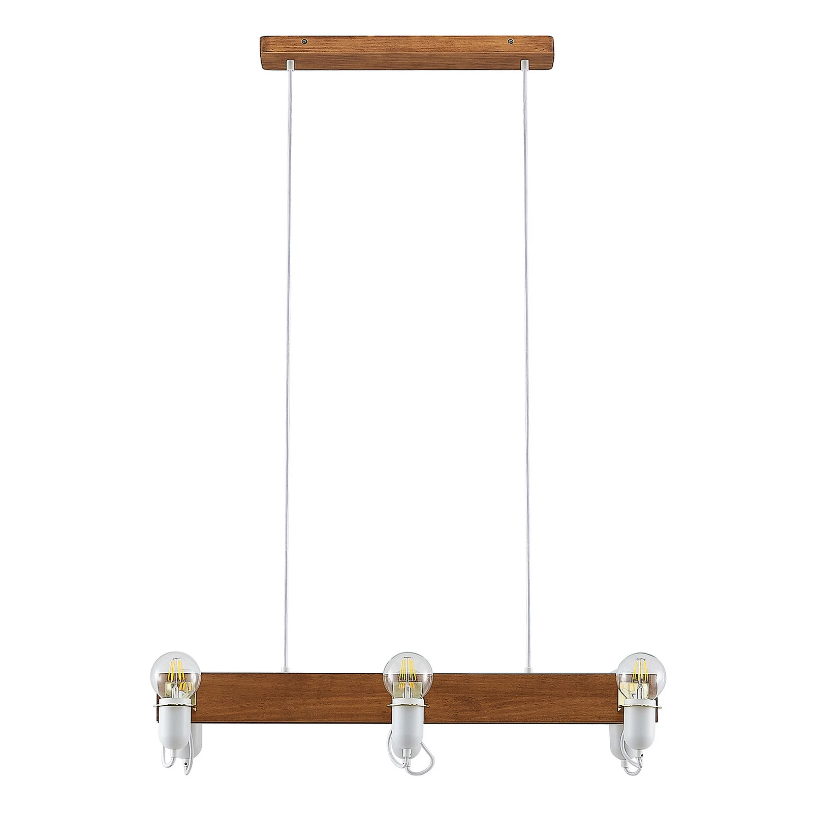 Lucande Becky lámpara colgante, 6 luces, blanca