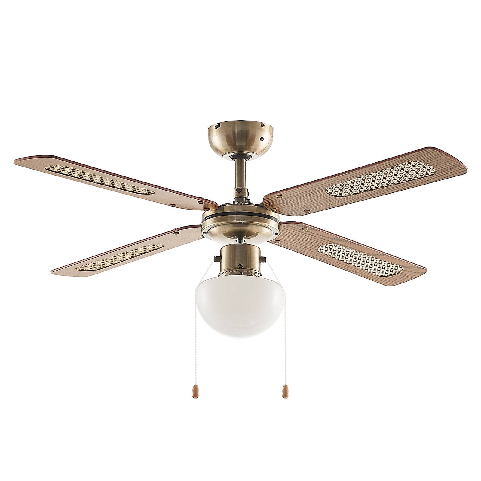 Lindby Deckenventilator mit Licht Rakan, leise, Ø 106 cm günstig online kaufen