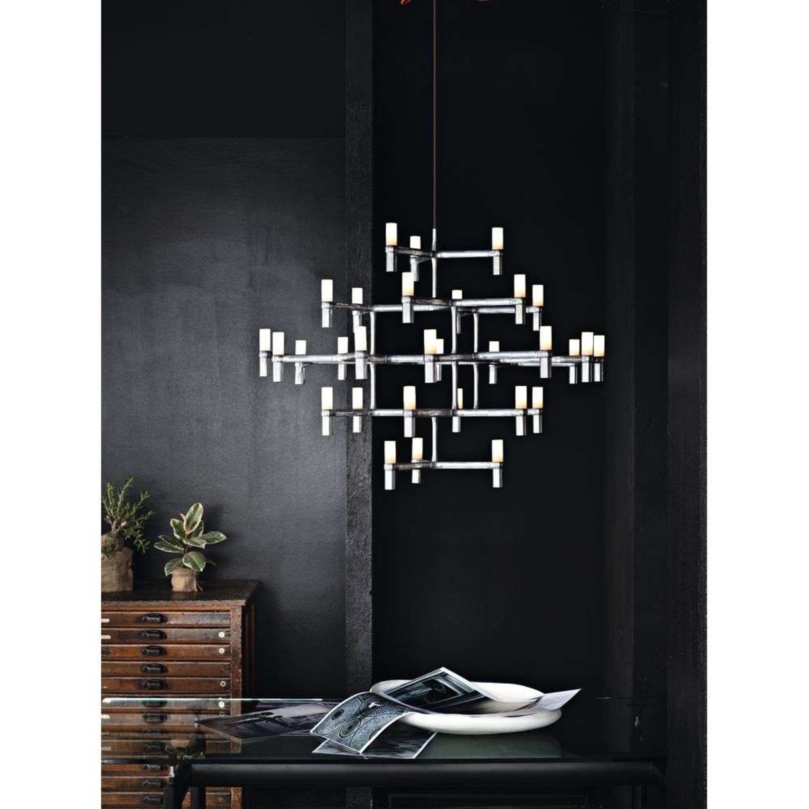 Crown Major Pendant Black Plated - Nemo Lighting