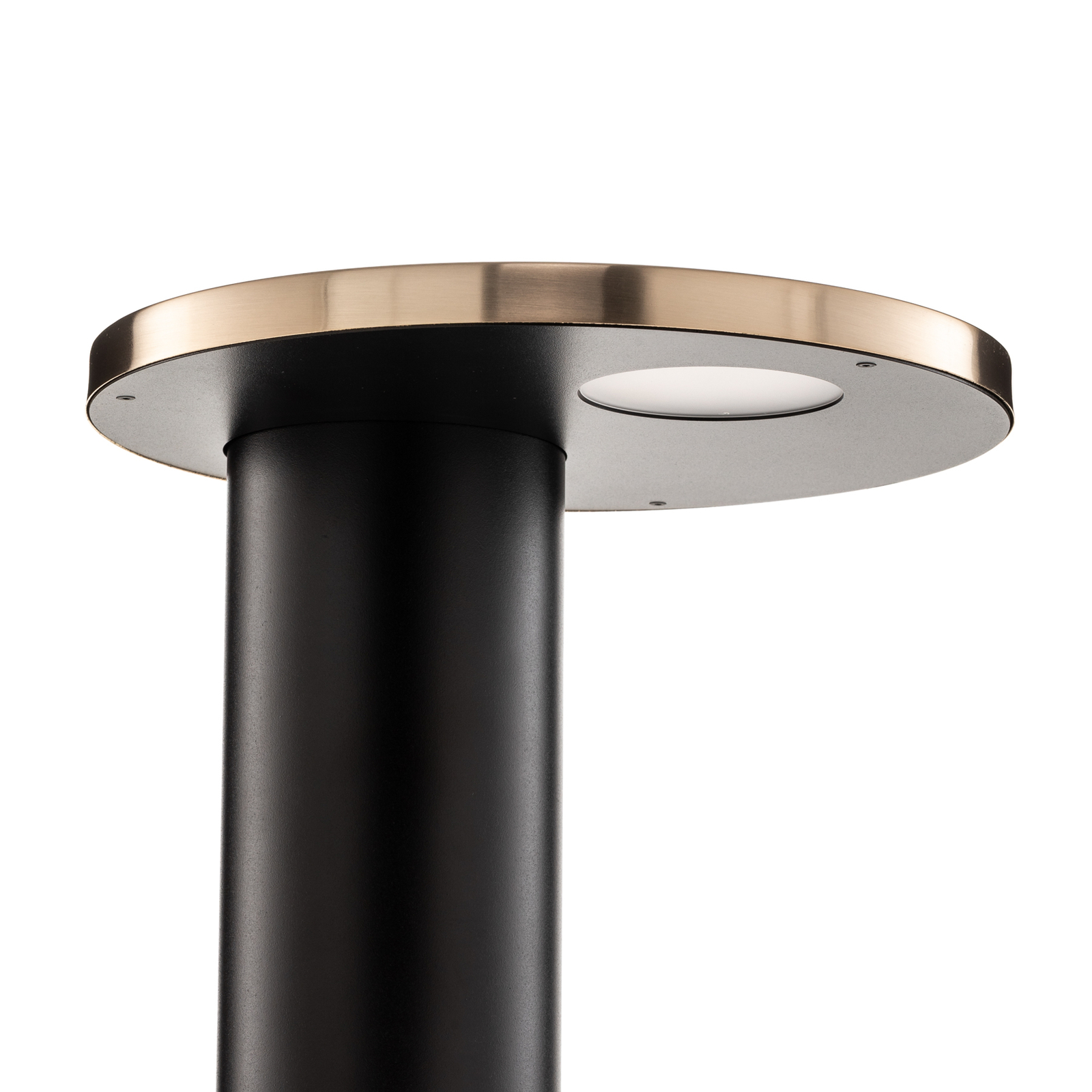 Oluce Cylinda lampada LED da tavolo nero-oro
