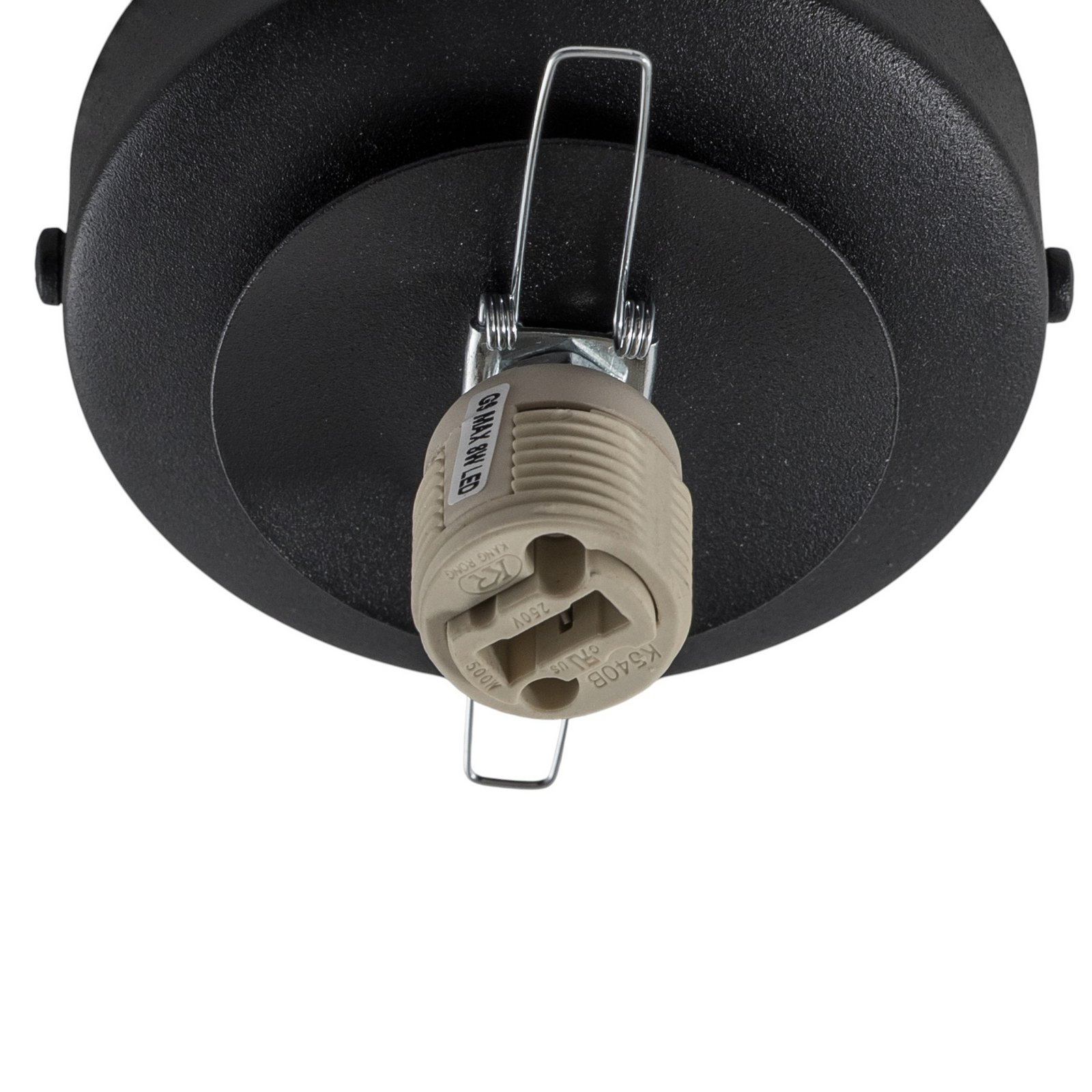 Deckenlampe Ufo, schwarz/weiß, Ø 18 cm, Glas, G9