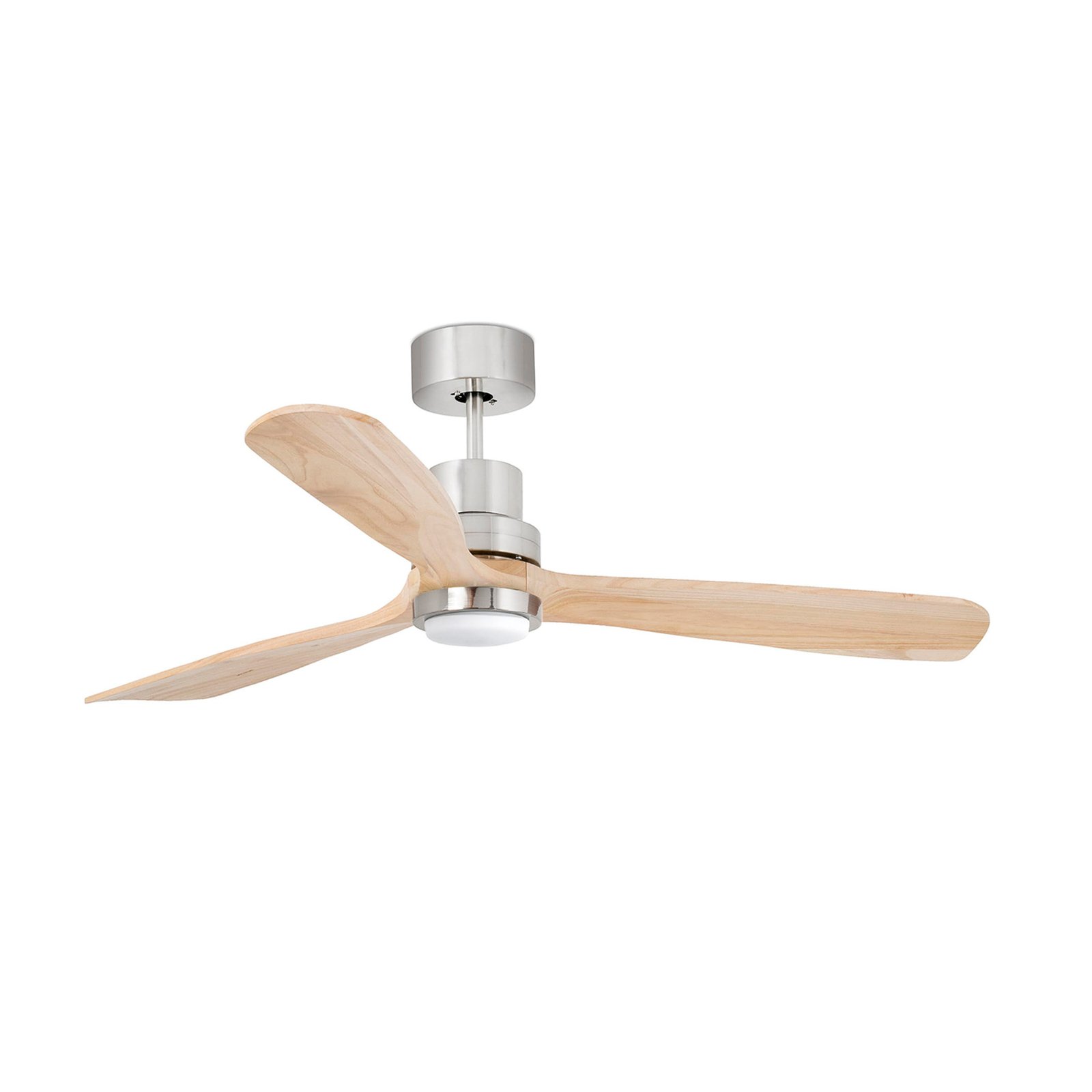 Ventilateur plafond Lantau L LED nickel/pin clair