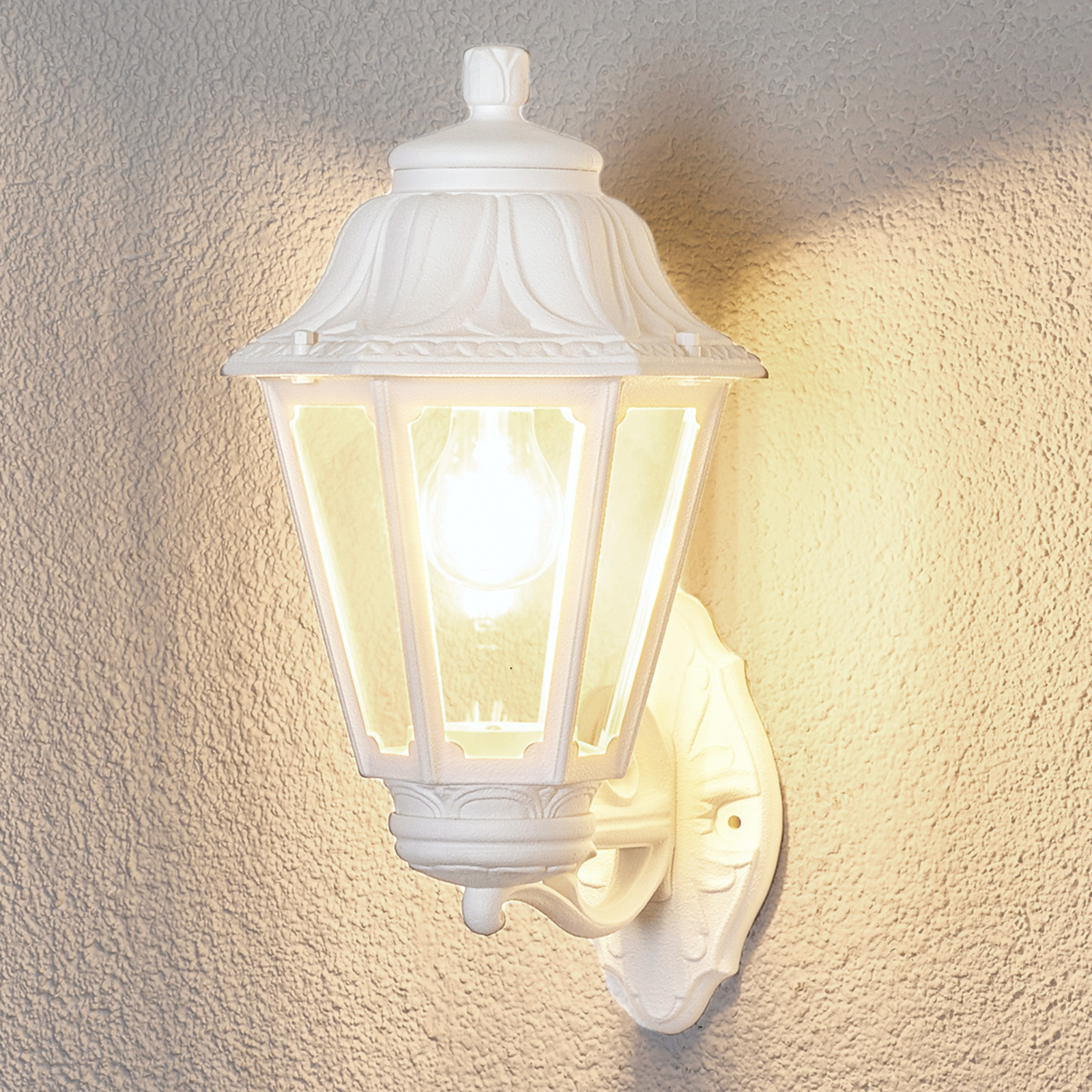 Applique LED esterni Bisso Anna E27 uplight bianco