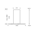 OLIGO LED-Hängelampe Linto FIX, schwarz/weiß, Metall 927 dim