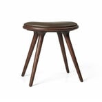 Chaise, marron foncé, hêtre/cuir, hauteur 47 cm - Mater