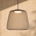 Lámpara colgante LED Lucande Korvyn, gris piedra, Ø 50 cm, atenuable por pasos
