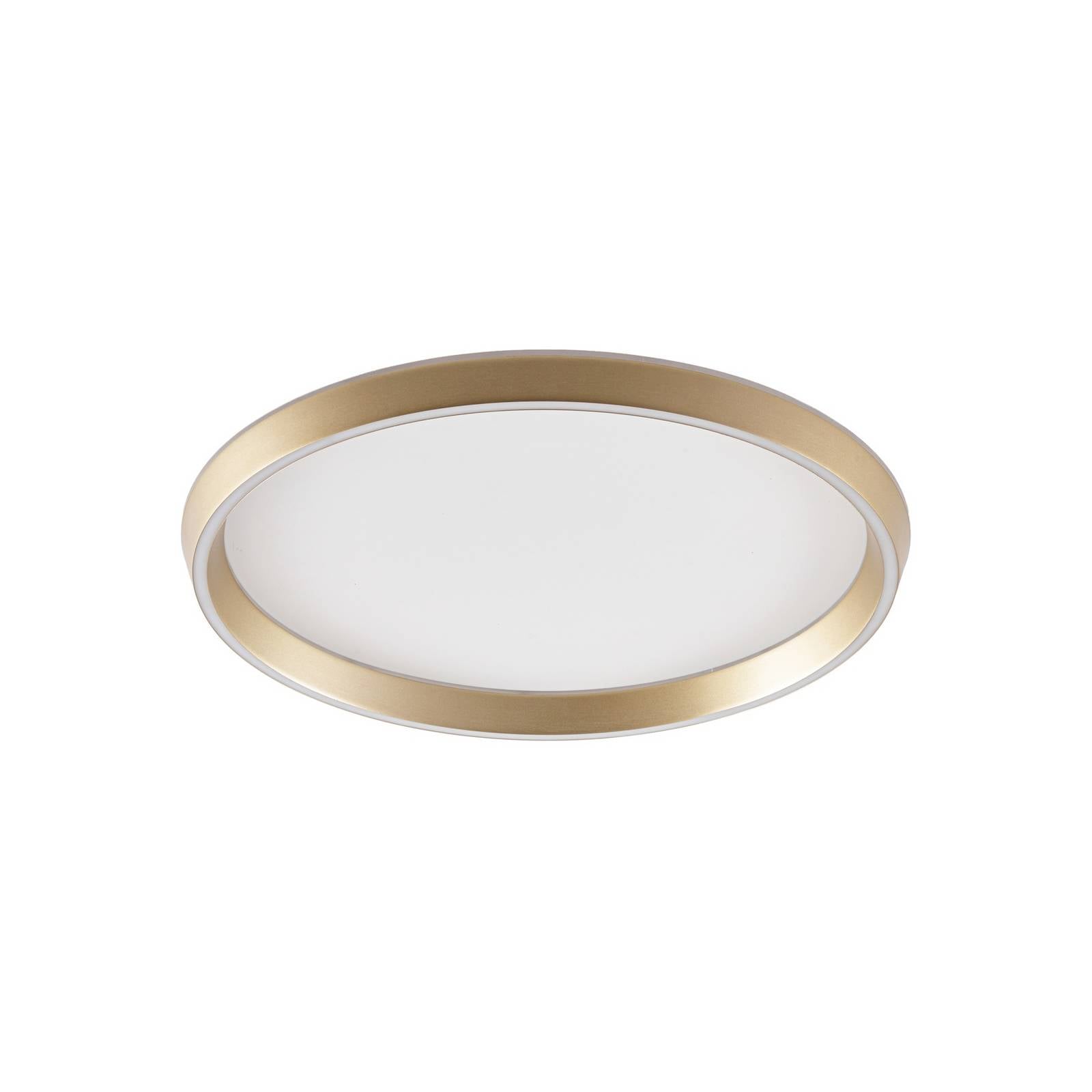 Lucande LED-Deckenlampe Rylan, messing, Ø 62cm, dimmbar CCT