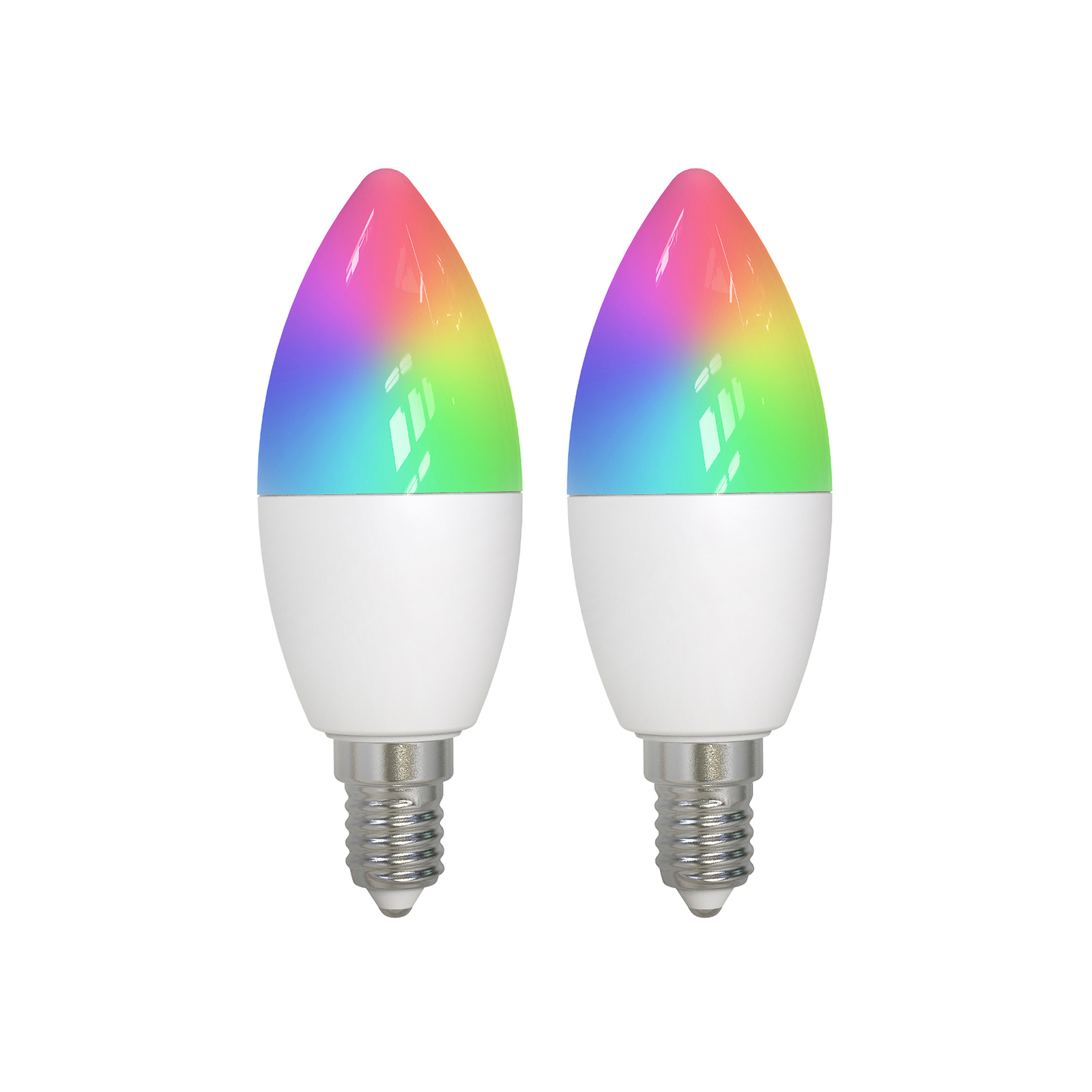 LUUMR Smart candle LED bulb E14 4,9W RGBW CCT Tuya matt 2er