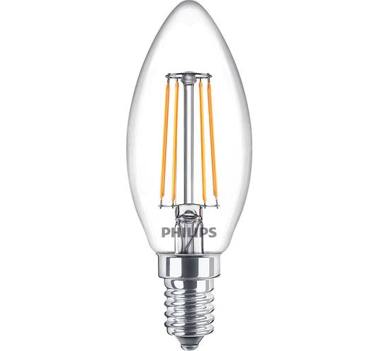 Bec LED 4,3W Glass Candle (470lm) E14 - Philips