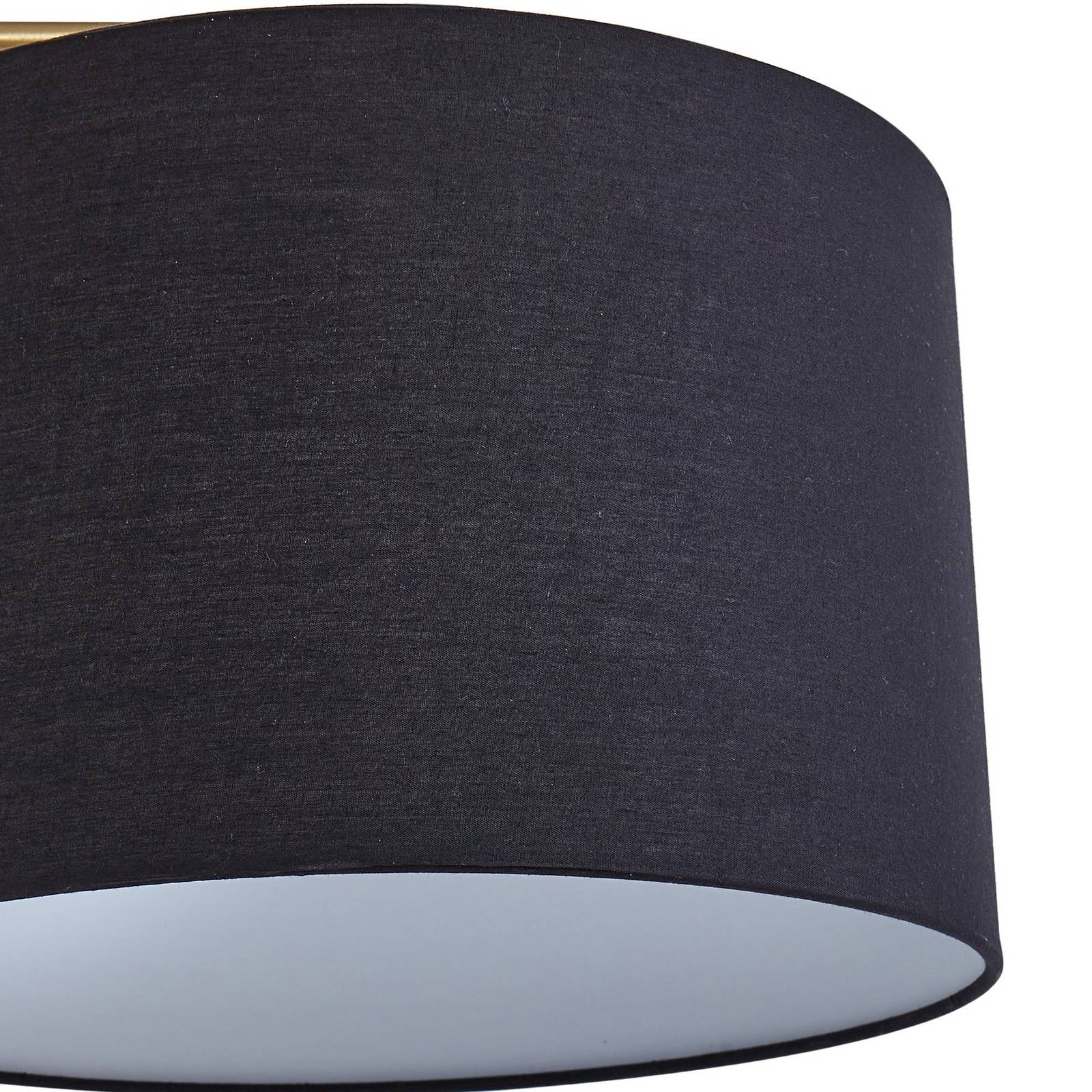 Lampa stojąca Lindby Hillary, czarny/złoty, marmur, 153cm