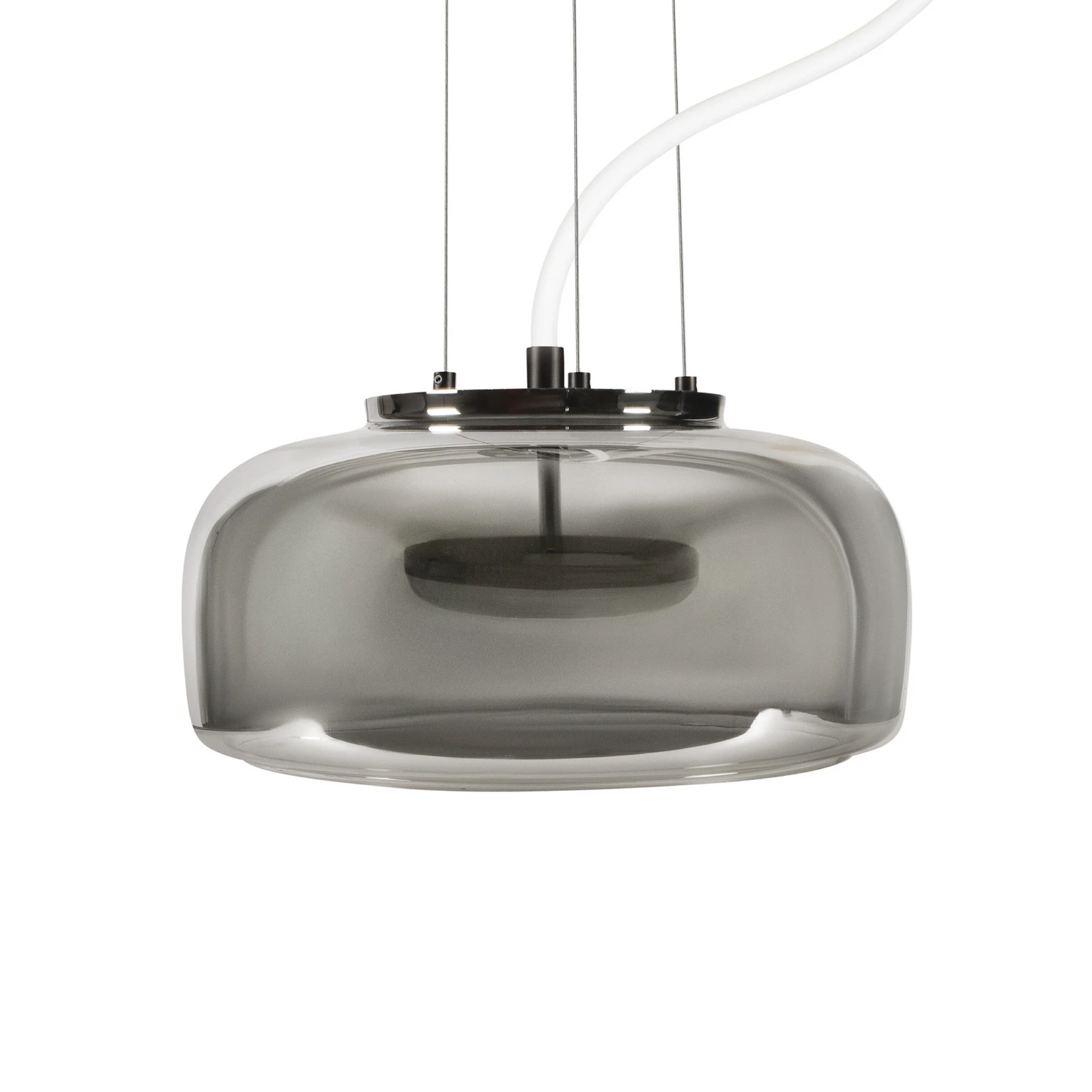 OSRAM LED-riippuvalaisin DECOR GLOW harmaa/musta Ø 38 cm ylös/alas