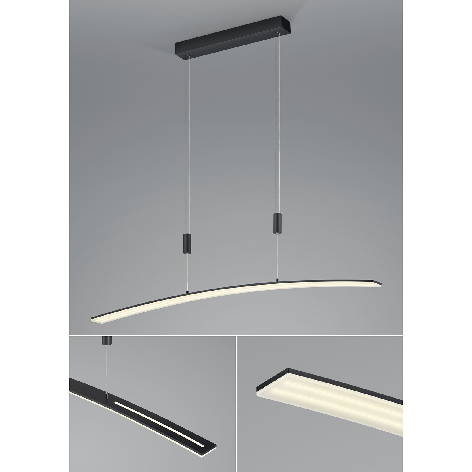 LED-hänglampa Dual med fjärrkontroll CCT svart