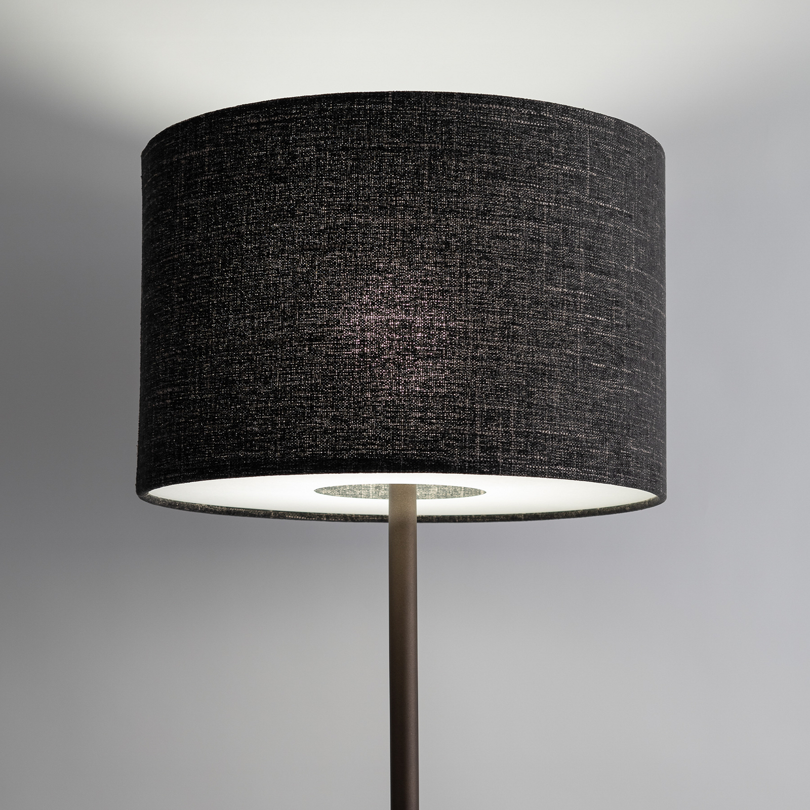 Amarela floor lamp, black melange, textile, E27
