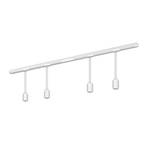 HV track lighting system Rail, pendant, white, 4-bulb, length 1.5 m