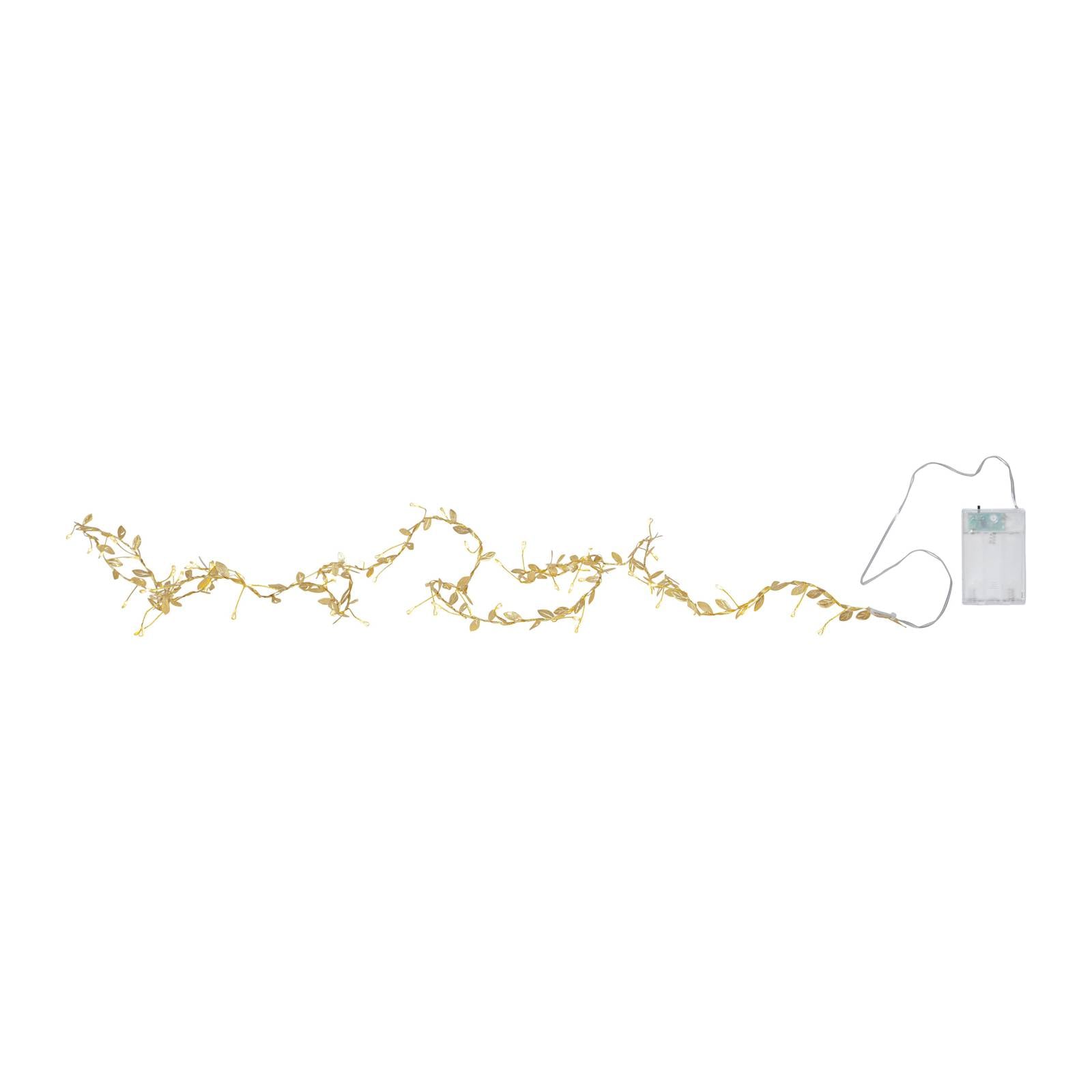 LED-Lichterkette Winny, gold, Kunststoff, 200 cm, Batterie