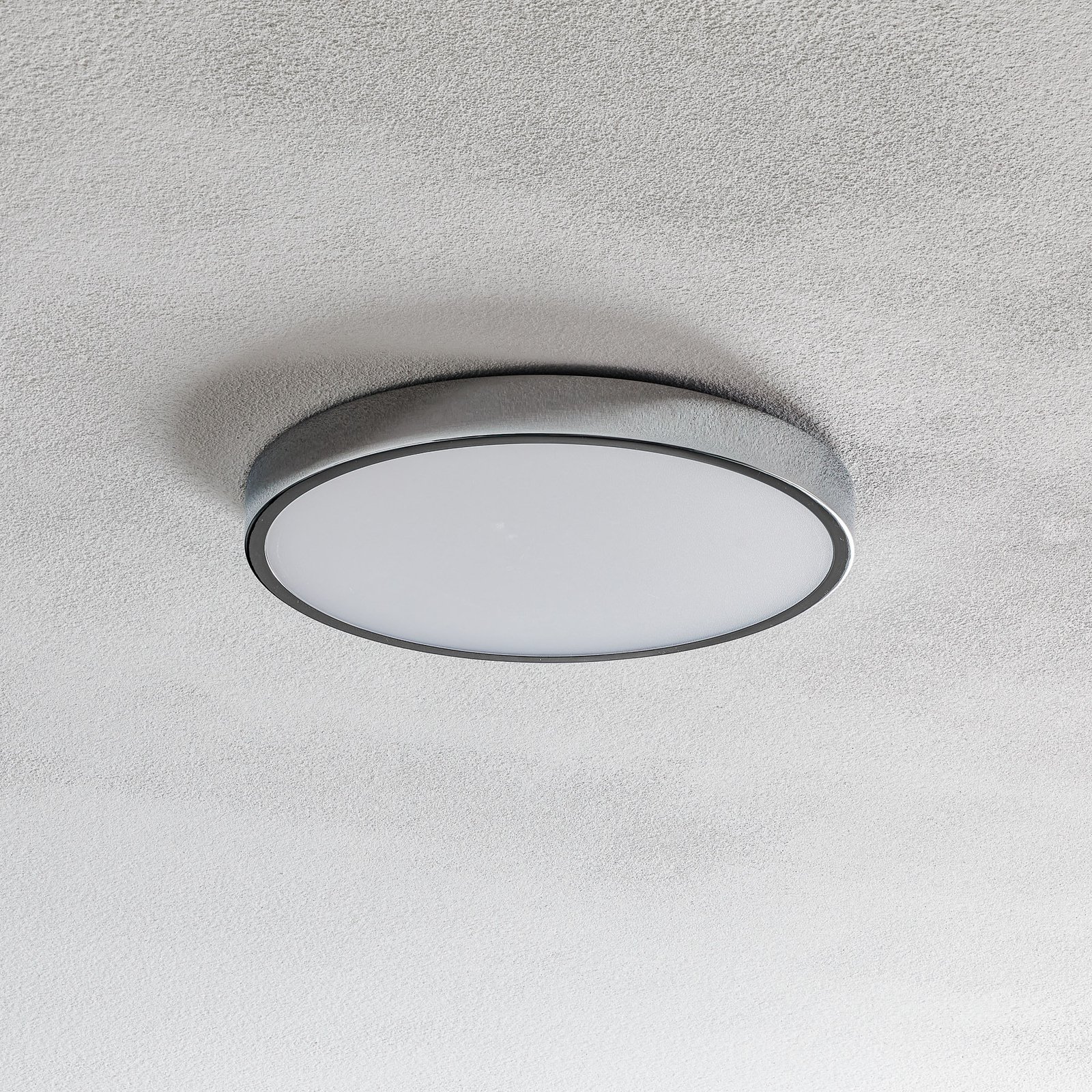 LED ceiling light Bully, chrome, Ø 24 cm
