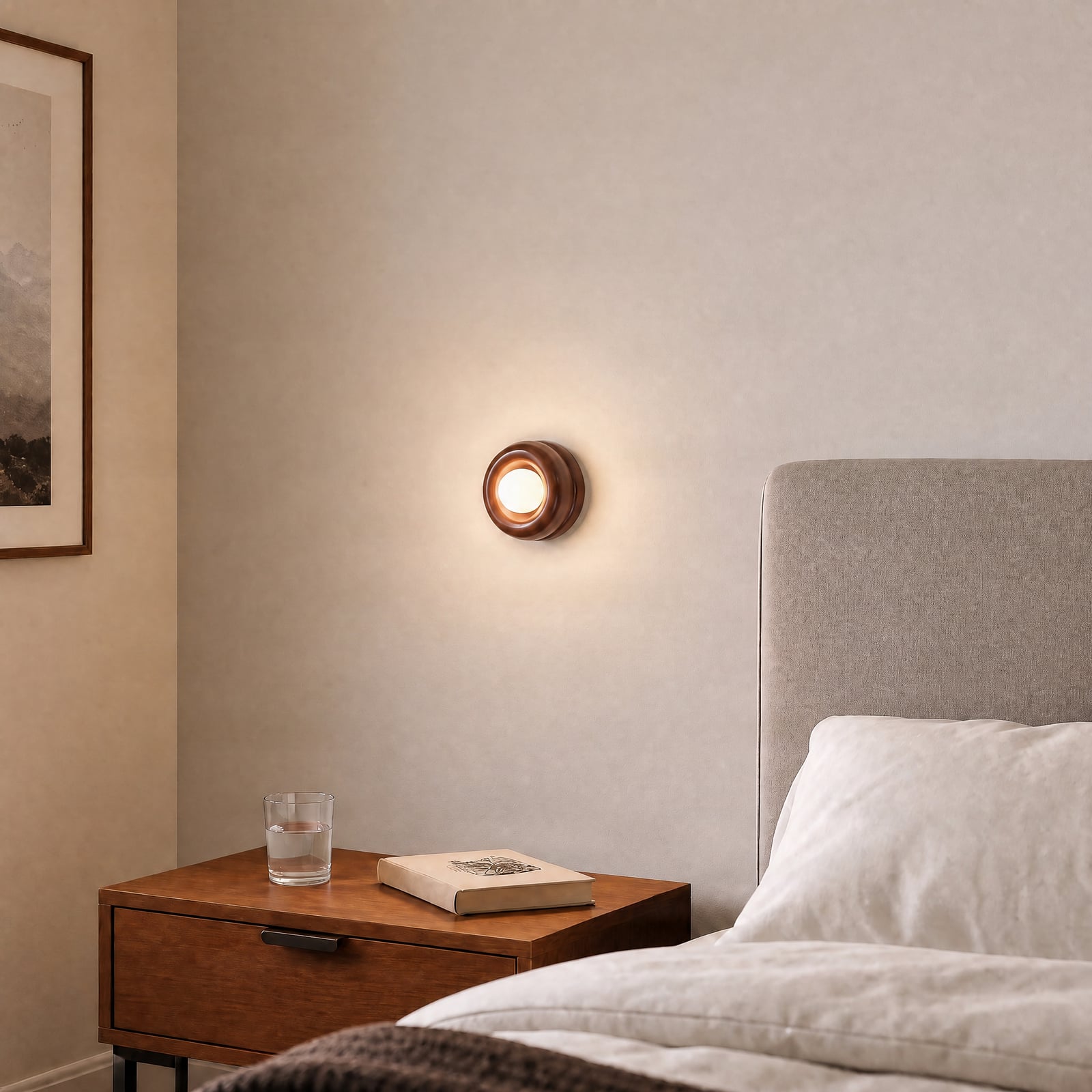 Wandlamp Tina, terracotta/opaal, glas, Ø 19 cm Wandlamp Tina, terracotta/opaal, glas, Ø 19 cm