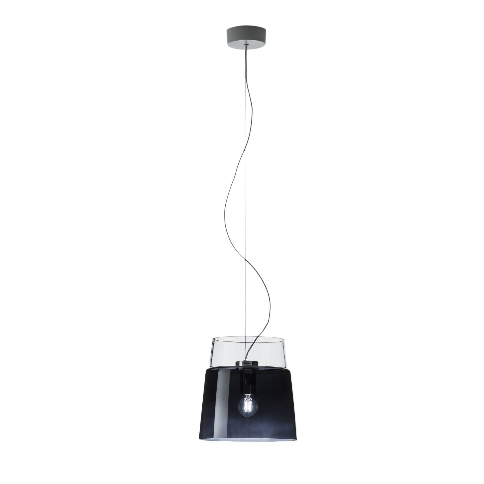 Prandina Vestale S3 hanglamp rookgrijs/helder