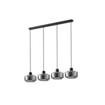 Hildur 4 Lampada a Sospensione 115cm Fumé Grigio/Nero - Lindby