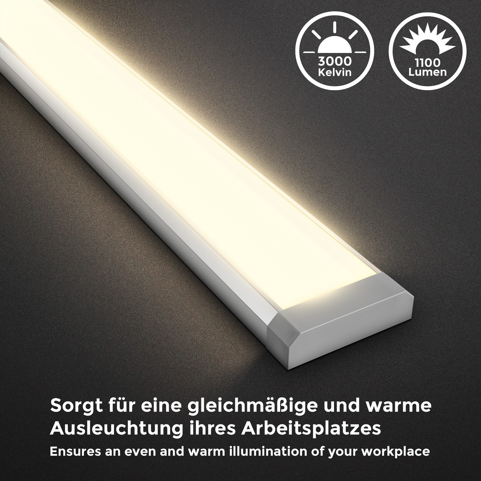 LED meubelverlichting Kniff zilver, lengte 57,5 cm, 3.000 K