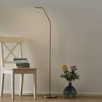 Adjustable LED floor lamp Zenith, dimmer, steel