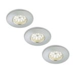 3 spots encastrés LED Nikas IP44 aluminium