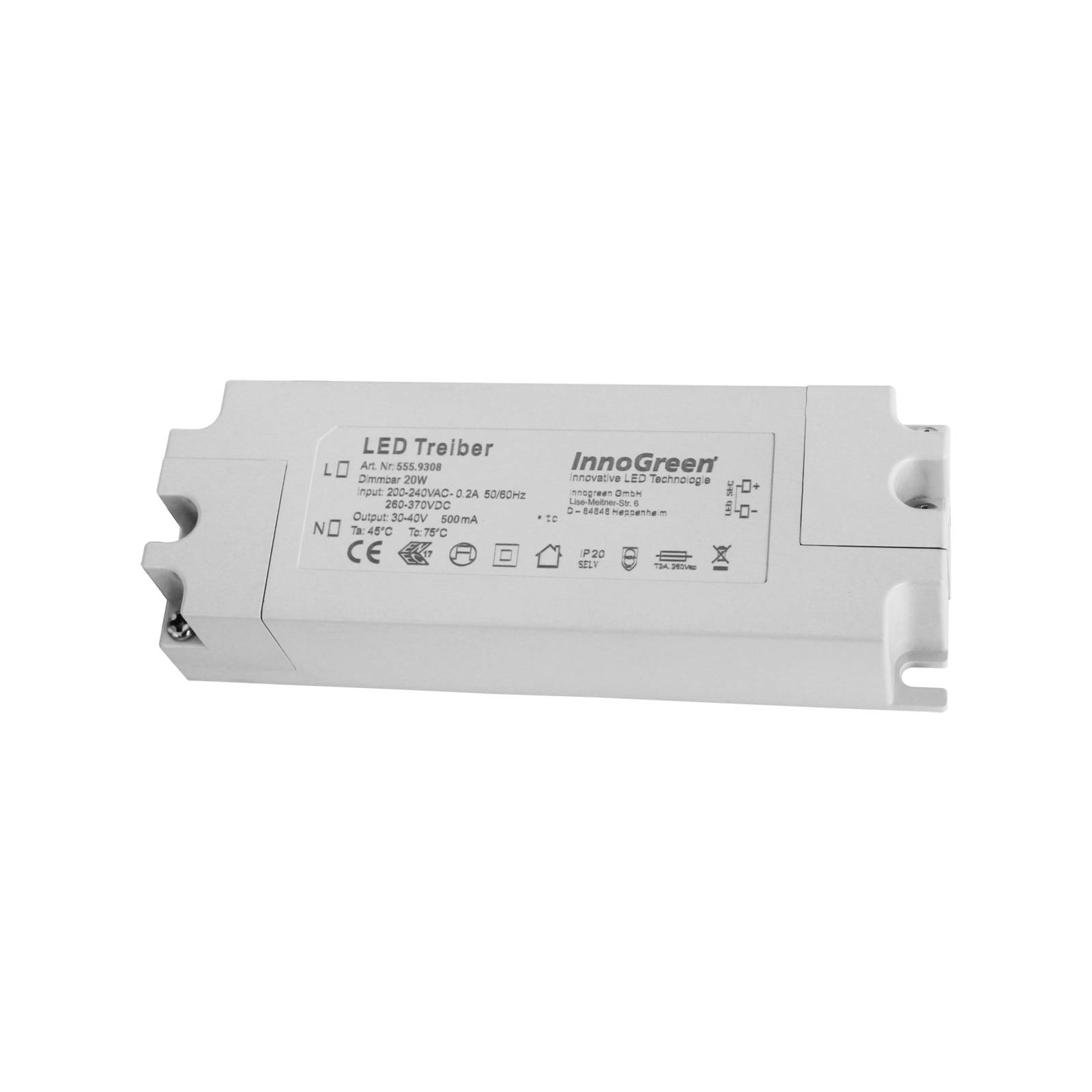 Levně InnoGreen LED ovladač 220-240 V (AC/DC) stmívatelný 20W