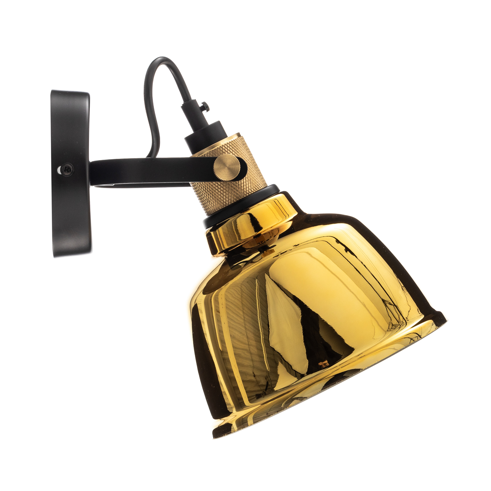 Wandlamp Amalfi met gemetalliseerd glas, goud