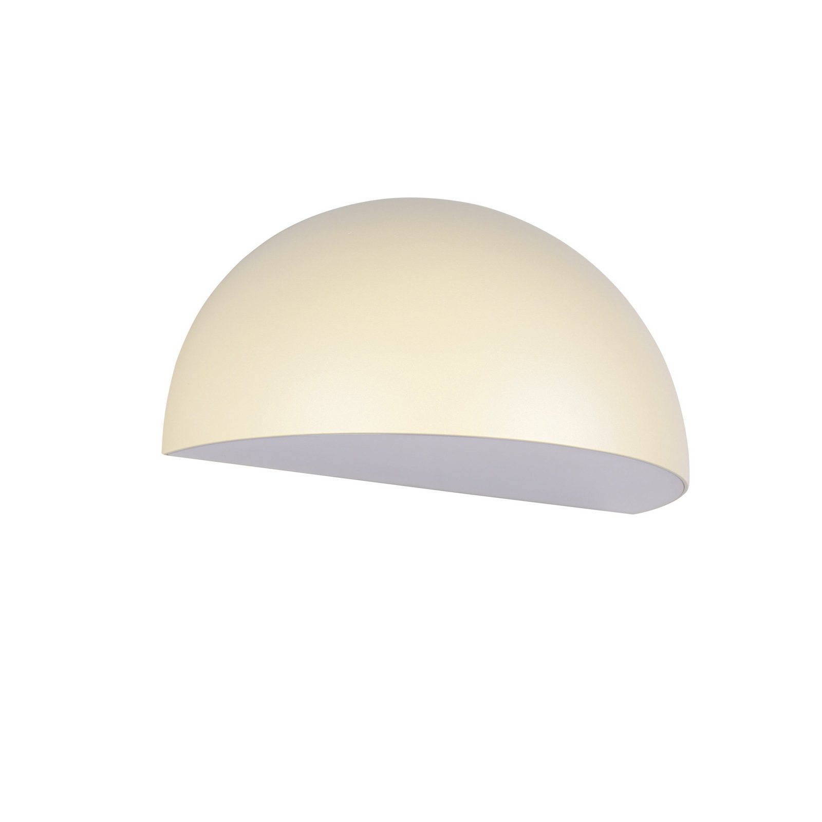 Āra sienas lampa MAAS, krēmkrāsas, platums 27 cm, metāls, IP44