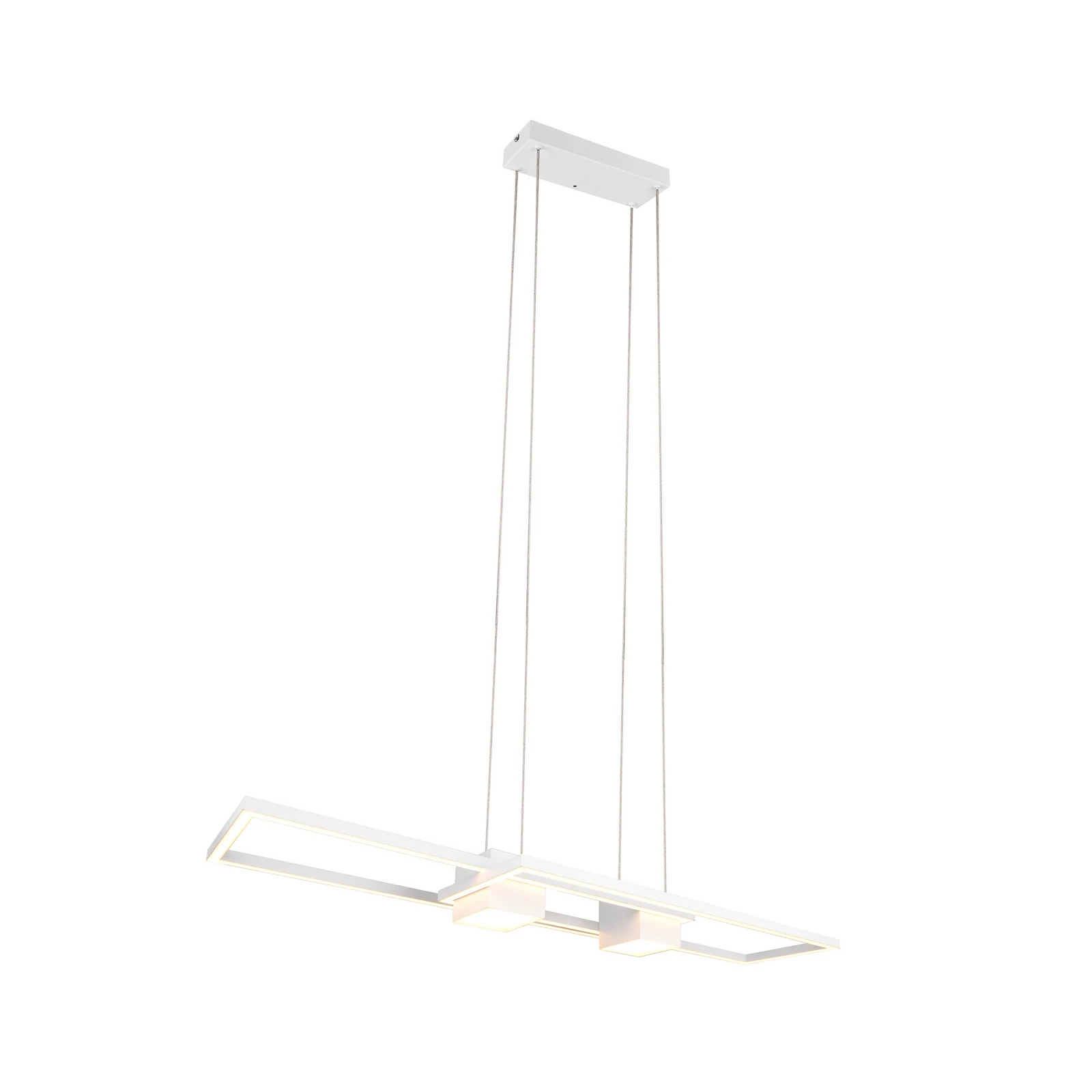 Závesné svetlo Albany LED, biele, 100 x 28 cm, hliník, stmievateľné CCT