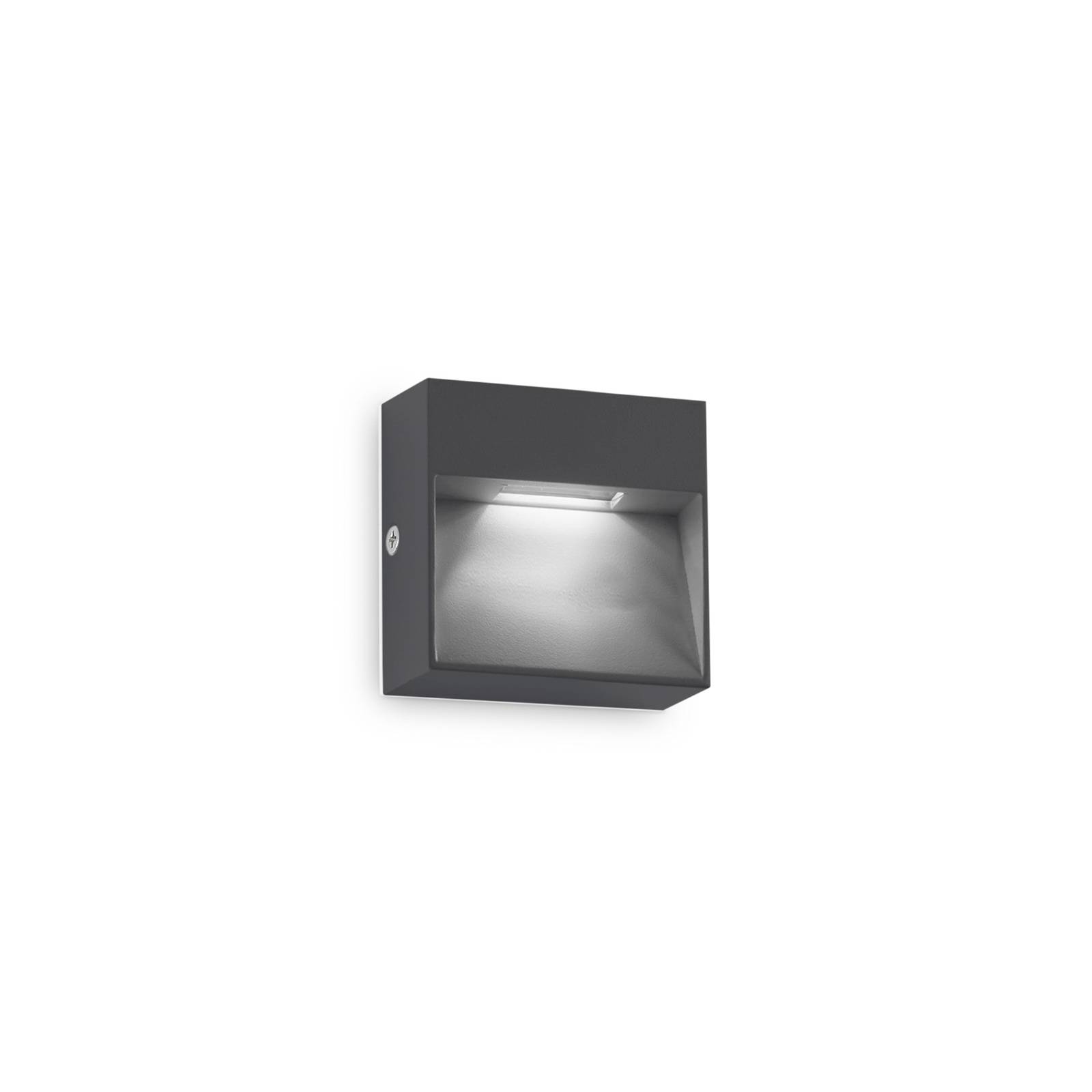 Ideal Lux LED-Außenwandleuchte Dedra, anthrazit, 10 x 10 cm günstig online kaufen