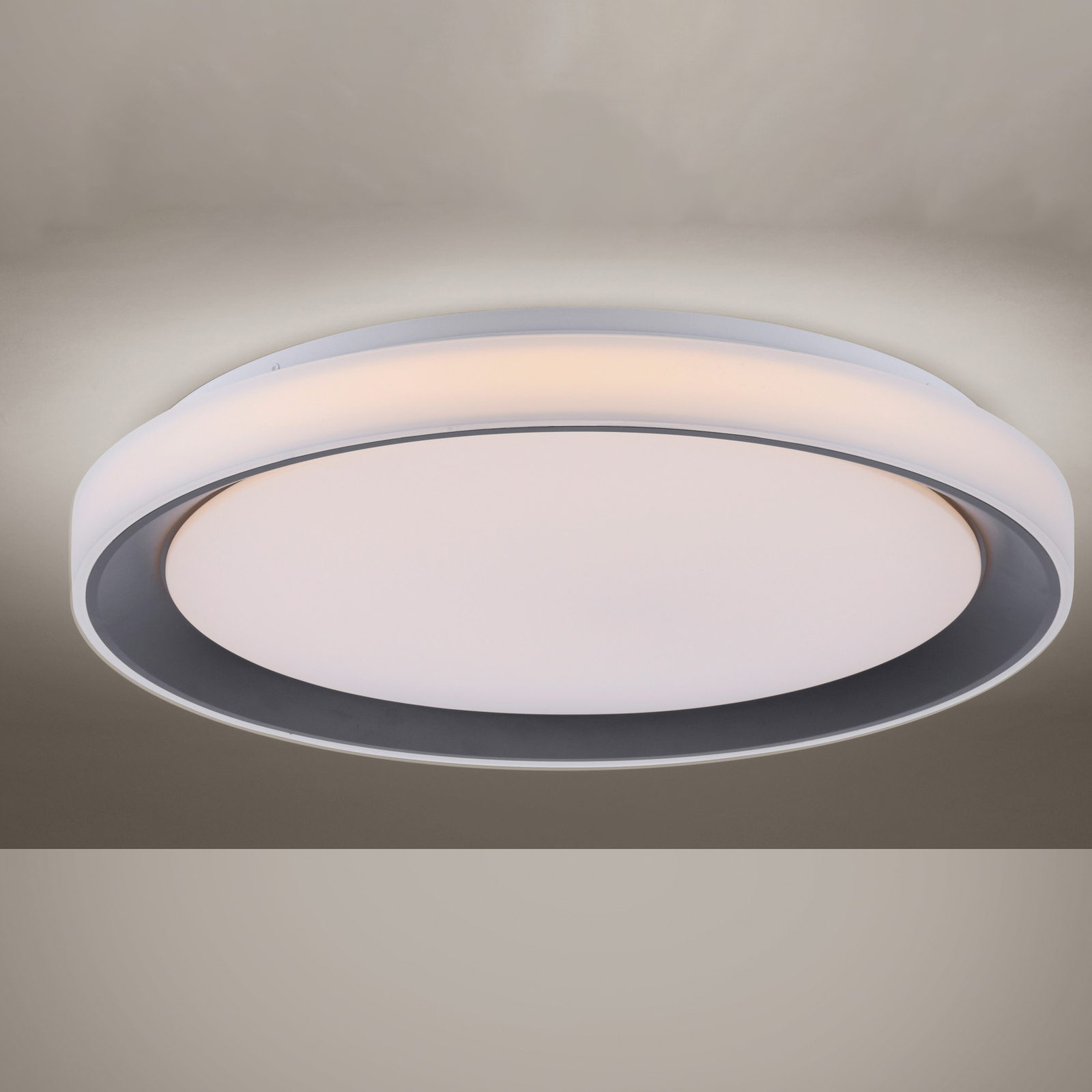 LOLA Smart Disc LED plafondlamp zwart/wit, RGBW