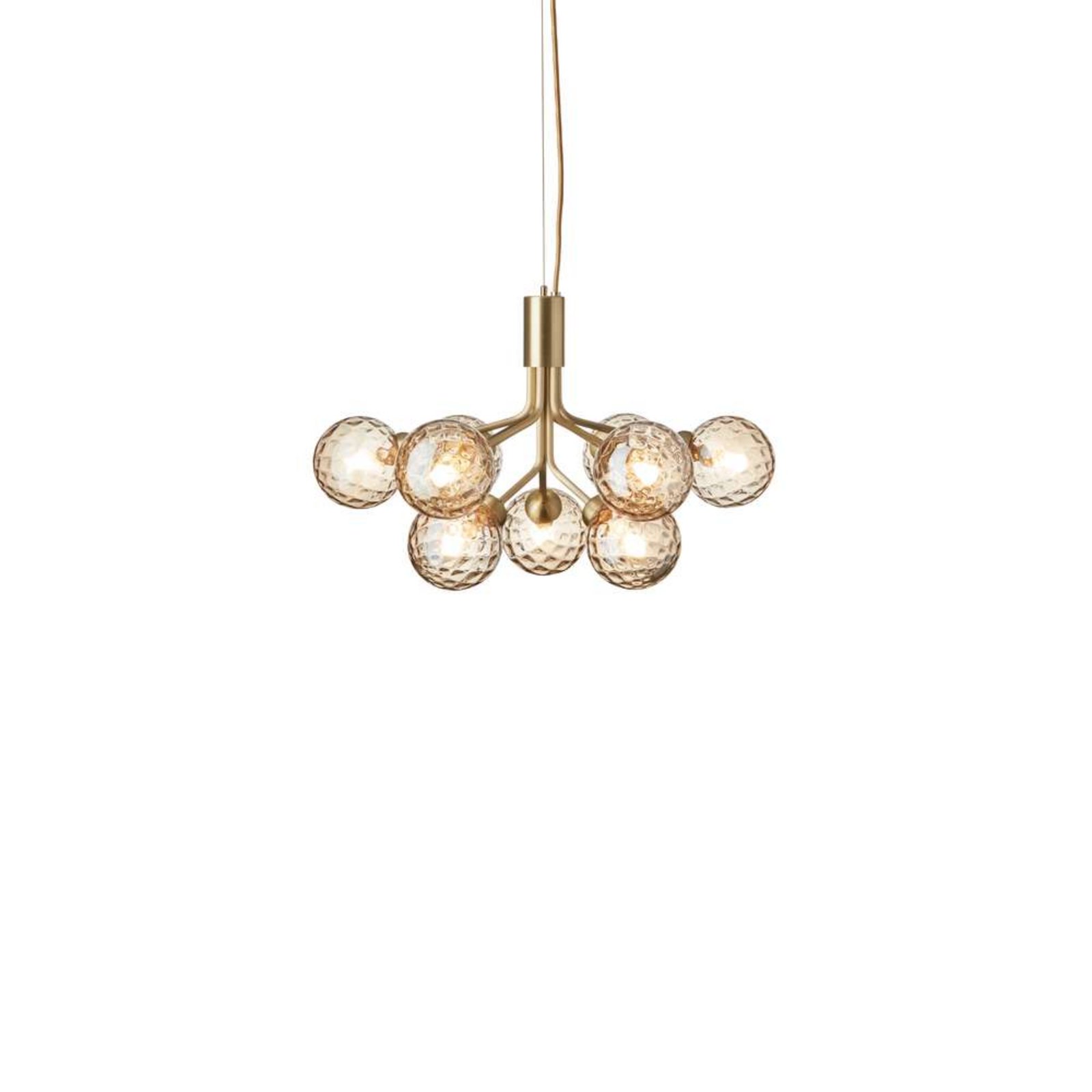 Nuura Kronleuchter Apiales 9, Ø 60 cm, messing-/goldfarben