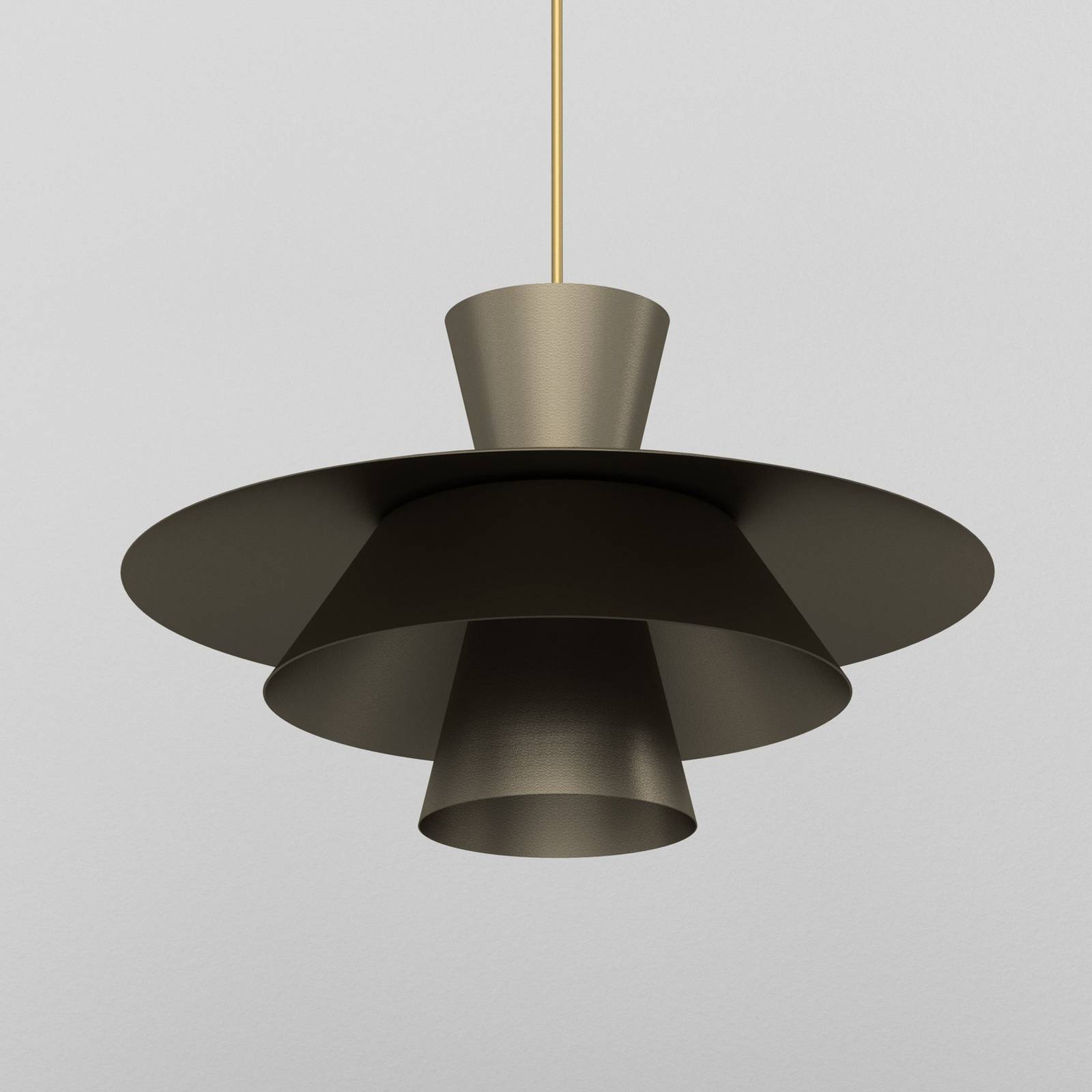 Żyrandol Plato, kolor tytanowy, metal, Ø 38 cm, E27