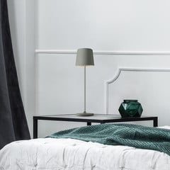 Kaami lámpara de mesa LED recargable, atenuable, gris mate