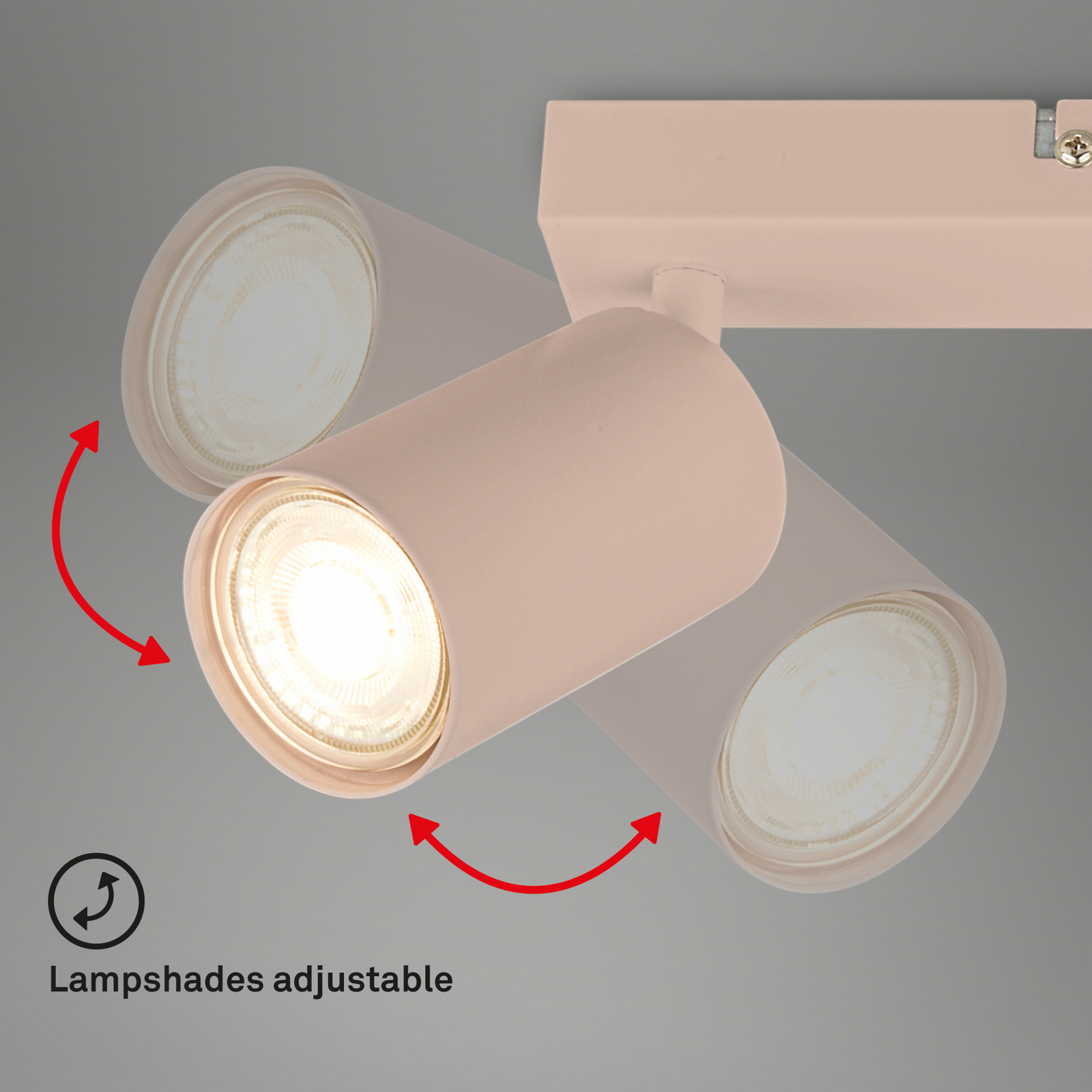 Downlight Tip, beige, 3 luces, metal, GU10, orientable Downlight Tip, beige, 3 luces, metal, GU10, orientable