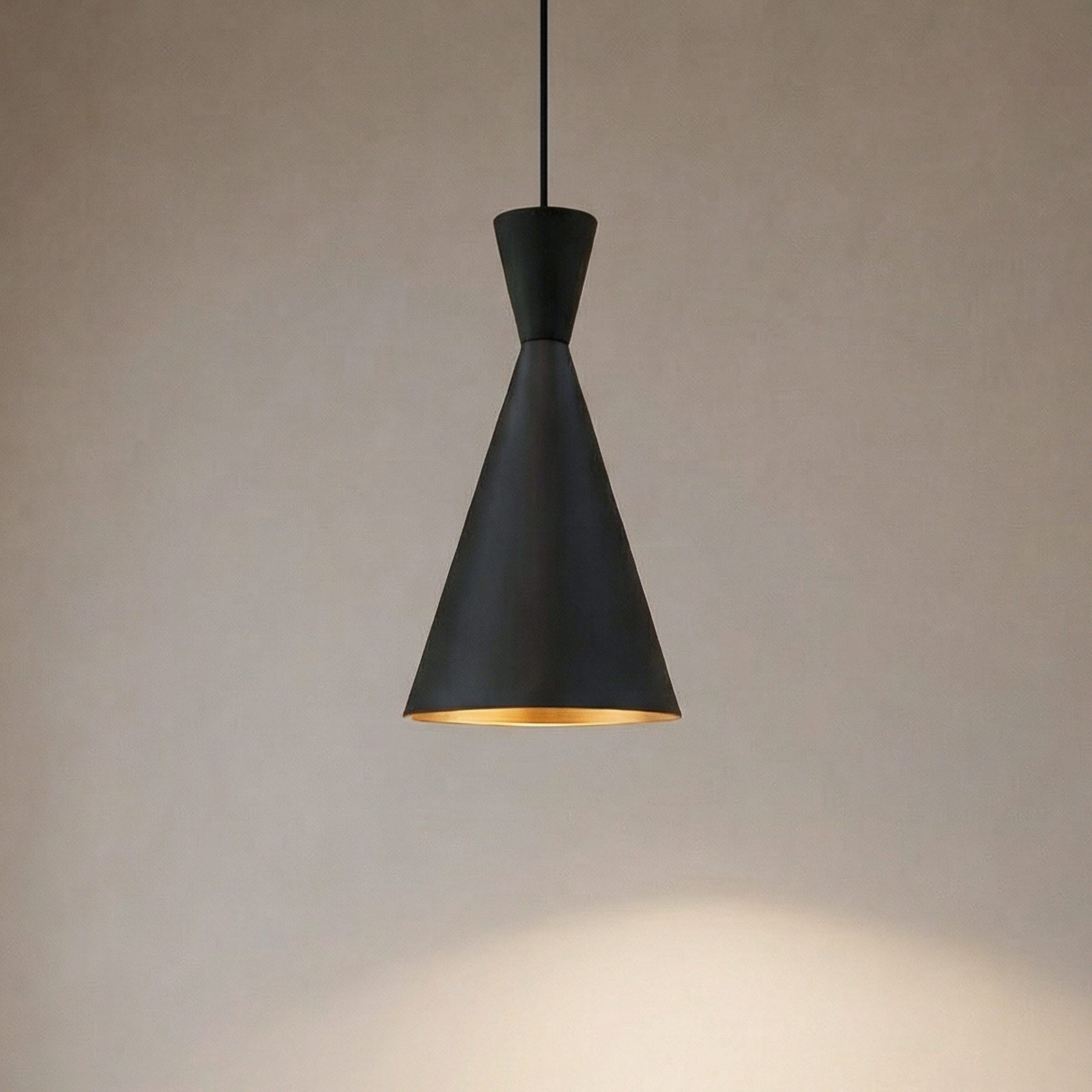 Glenora viseča luč, črna, Ø 18 cm, kovina, E27