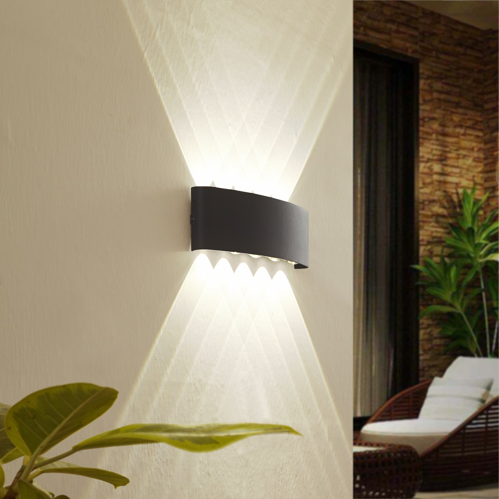 Ithan 5 LED Outdoor Wall Lamp Dark Grey - Lindby