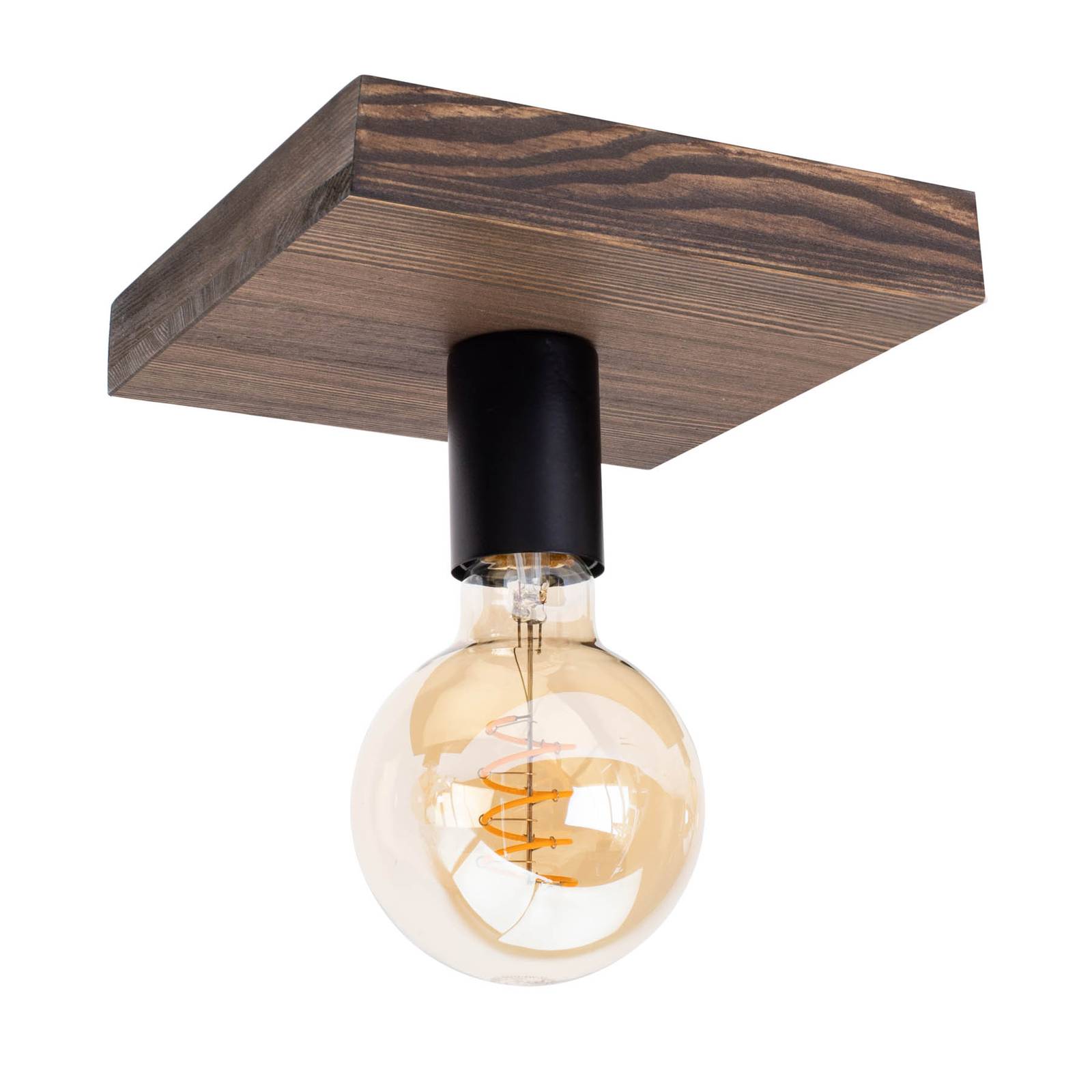 Envostar Lobo Deckenlampe 1fl. Kiefer nussbaum günstig online kaufen