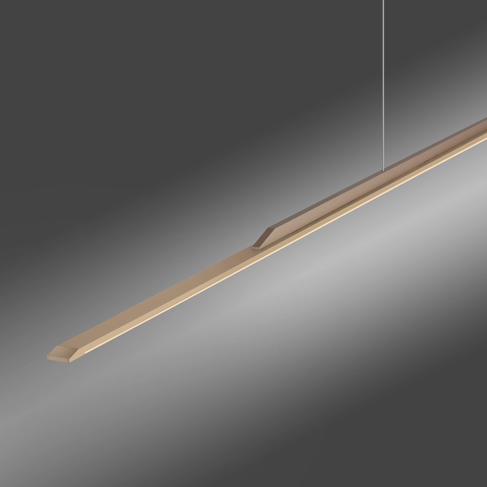 Surface LED-Hängelampe, bronze 160 cm, Alu, 3.000 K - PURE Surface LED-Hängelampe, bronze 160 cm, Alu, 3.000 K - PURE