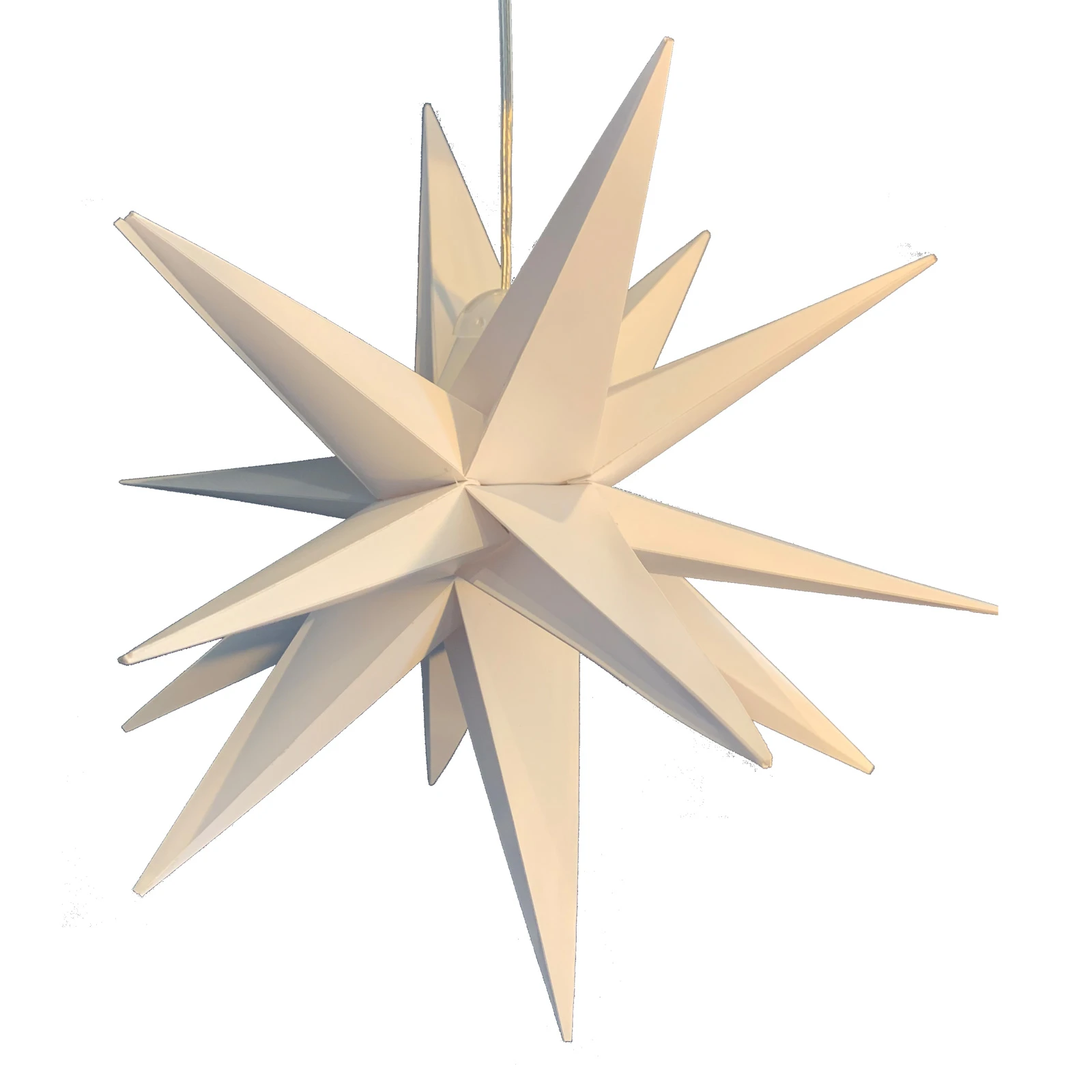 Stea decorativă LED, 18 colțuri, Ø 25 cm, alb