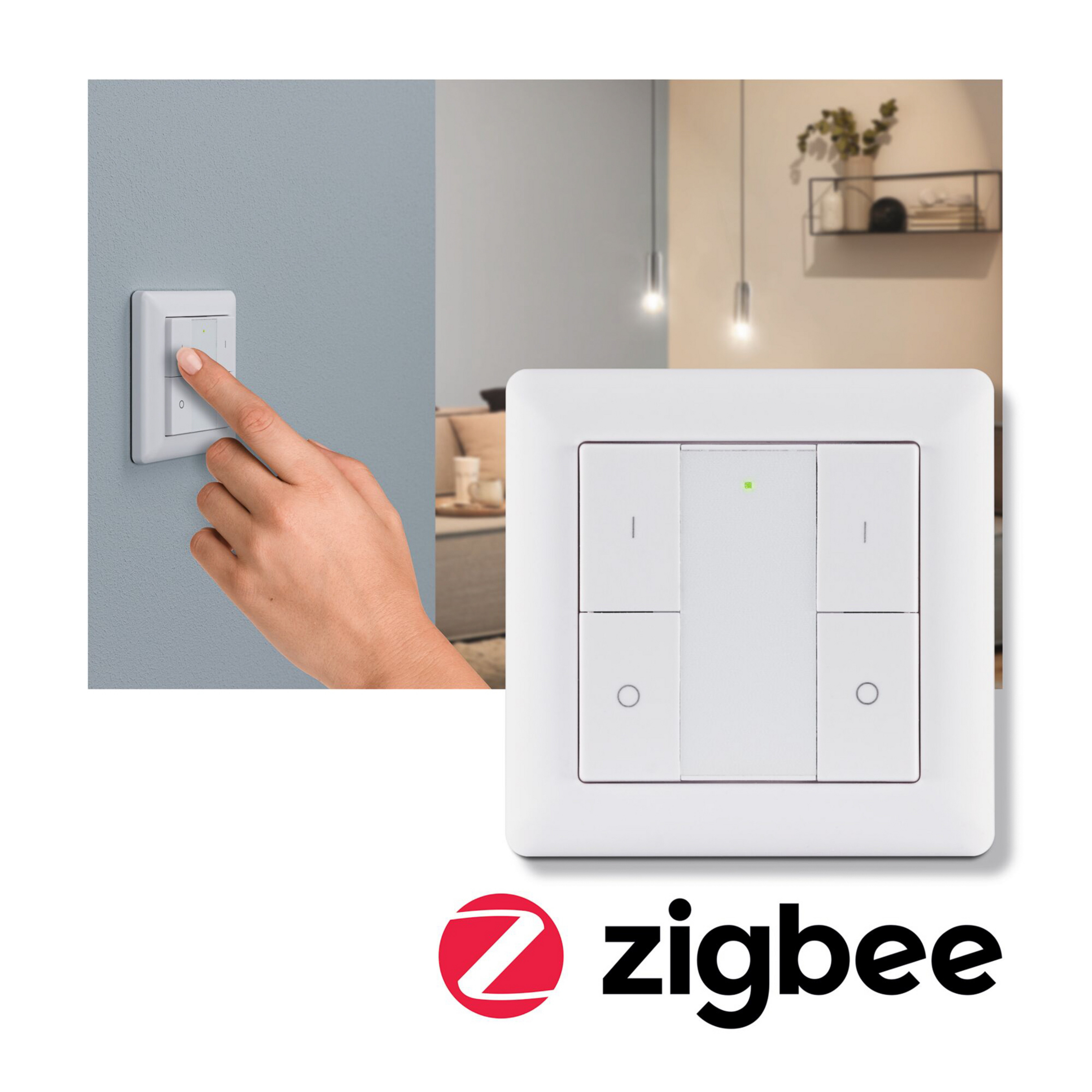 Paulmann Wandschalter ZigBee 2-fach On/Off/Dimmer